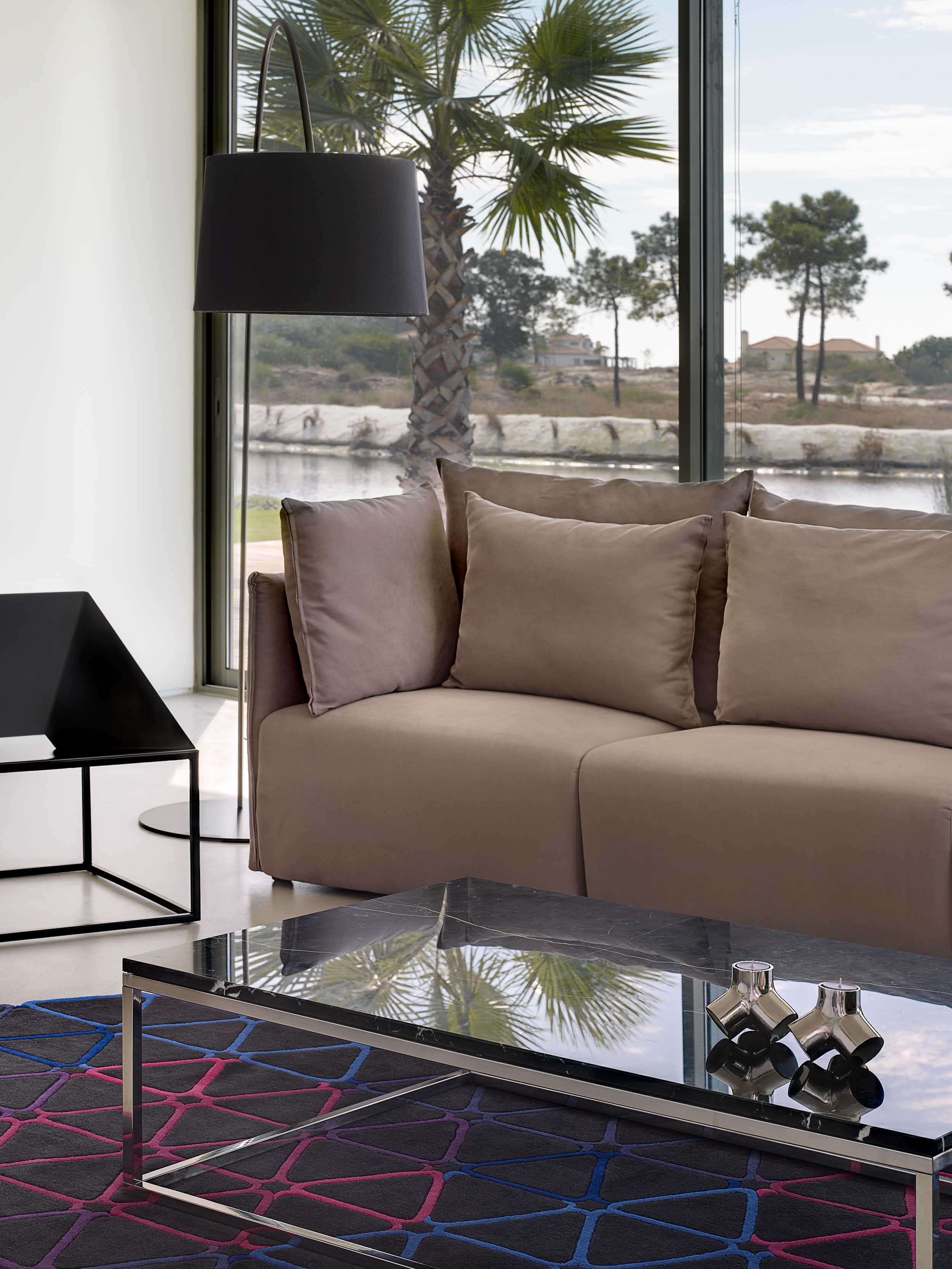 Table basse Prairie - marbre noir/chrome - Image 8