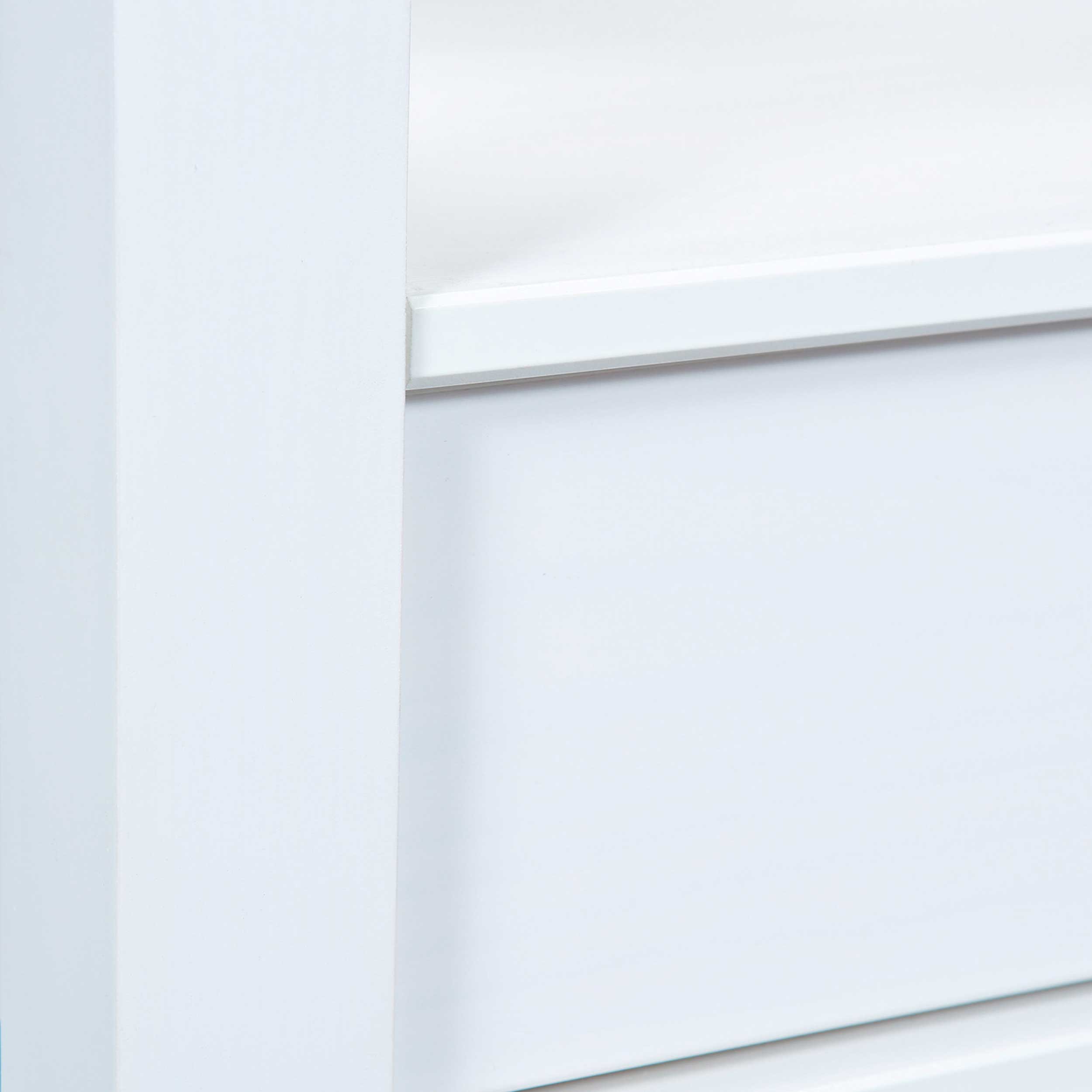 Table basse Provence 115x60 avec 2 tiroirs pin massif - blanc - Image 9