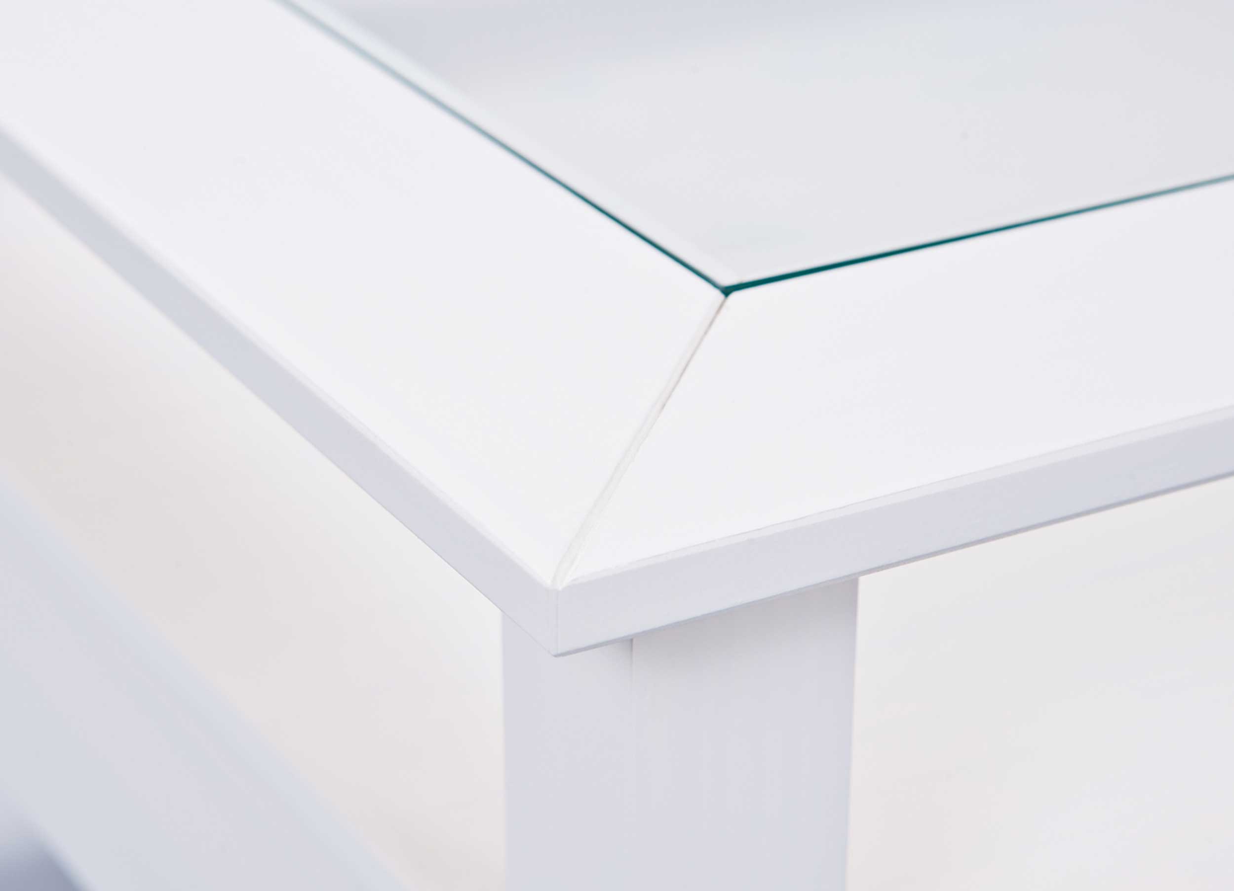 Table basse Provence 75x75 avec 1 tiroir pin massif - blanc - Image 8