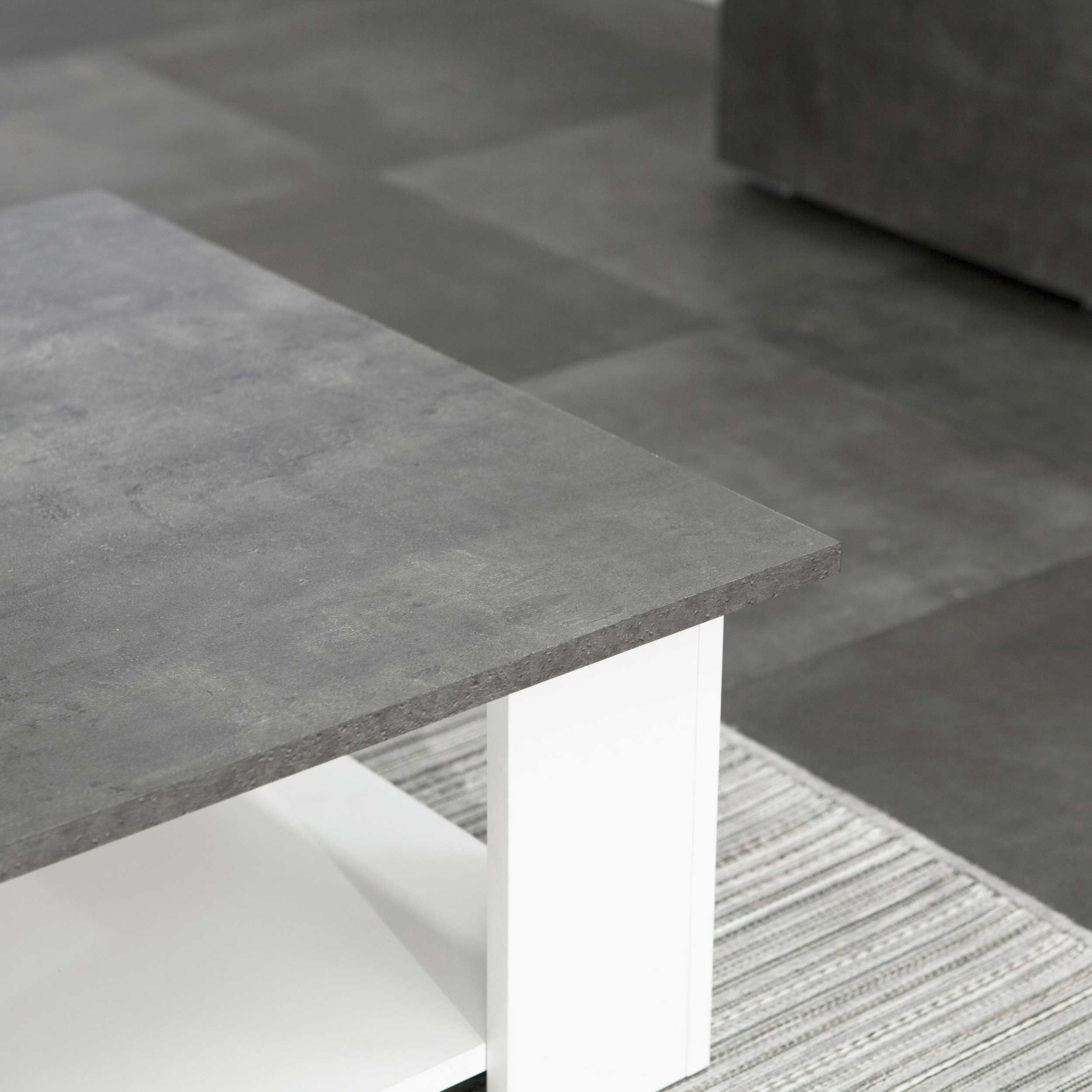Table basse Square 67x67 - blanc/béton - Image 5