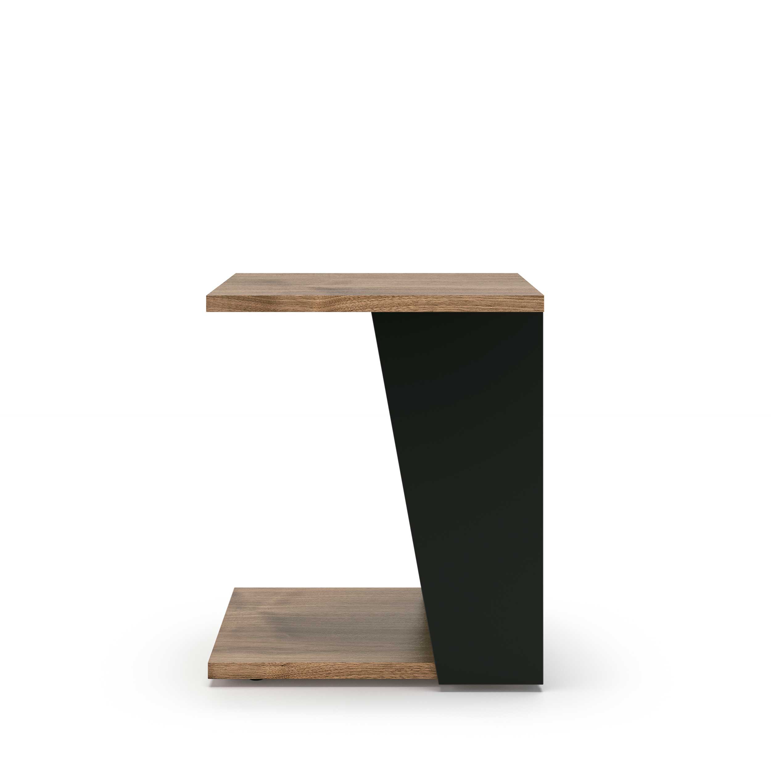 Table d'appoint Albi 40x40cm - noyer/noir - Image 5
