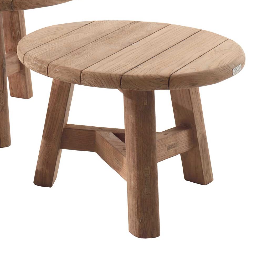 Table d'appoint extérieur Ferdau Ø60 - teck - Image 2