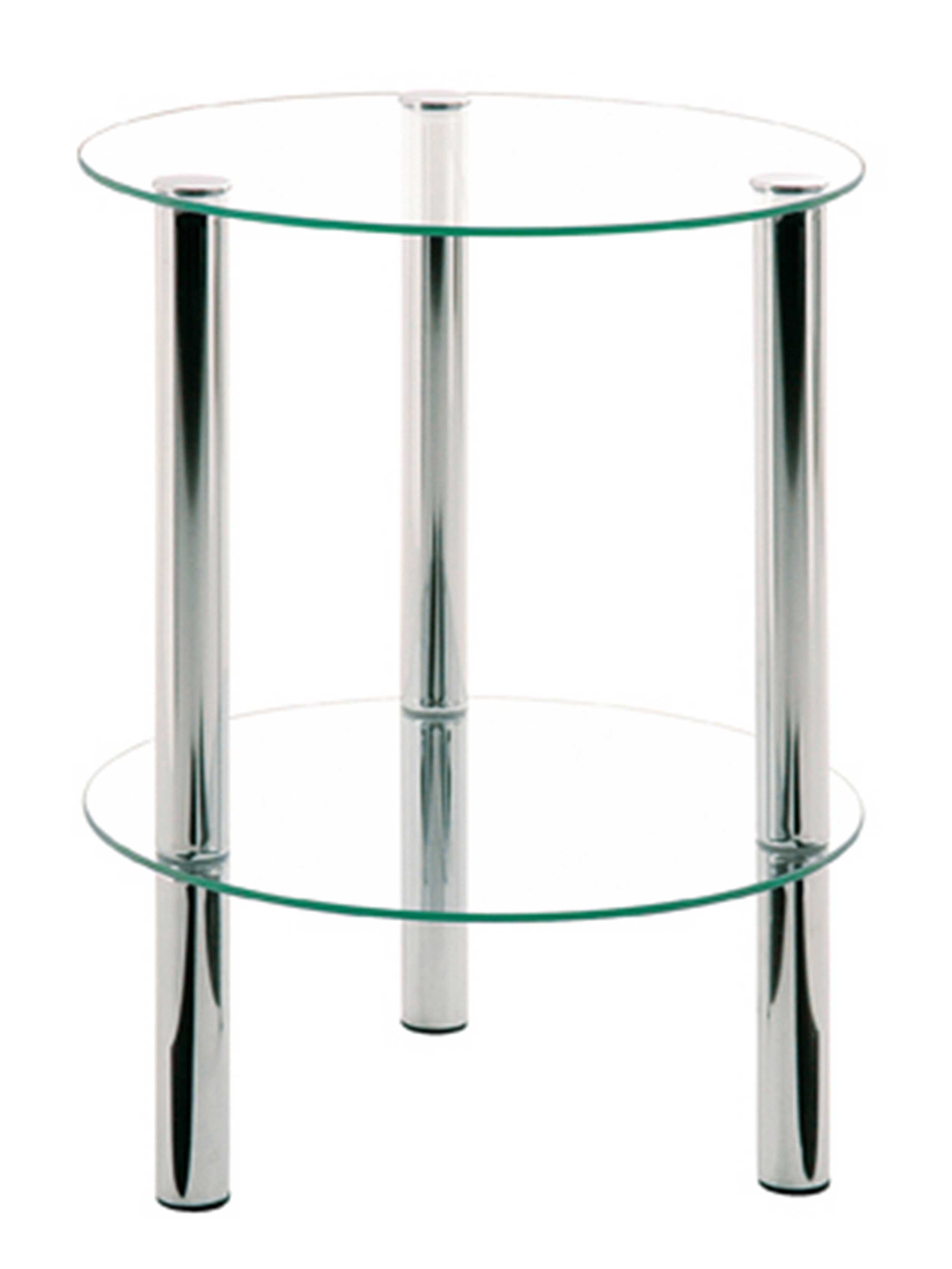 Table d'appoint Heiko - verre/chrome - Image 3