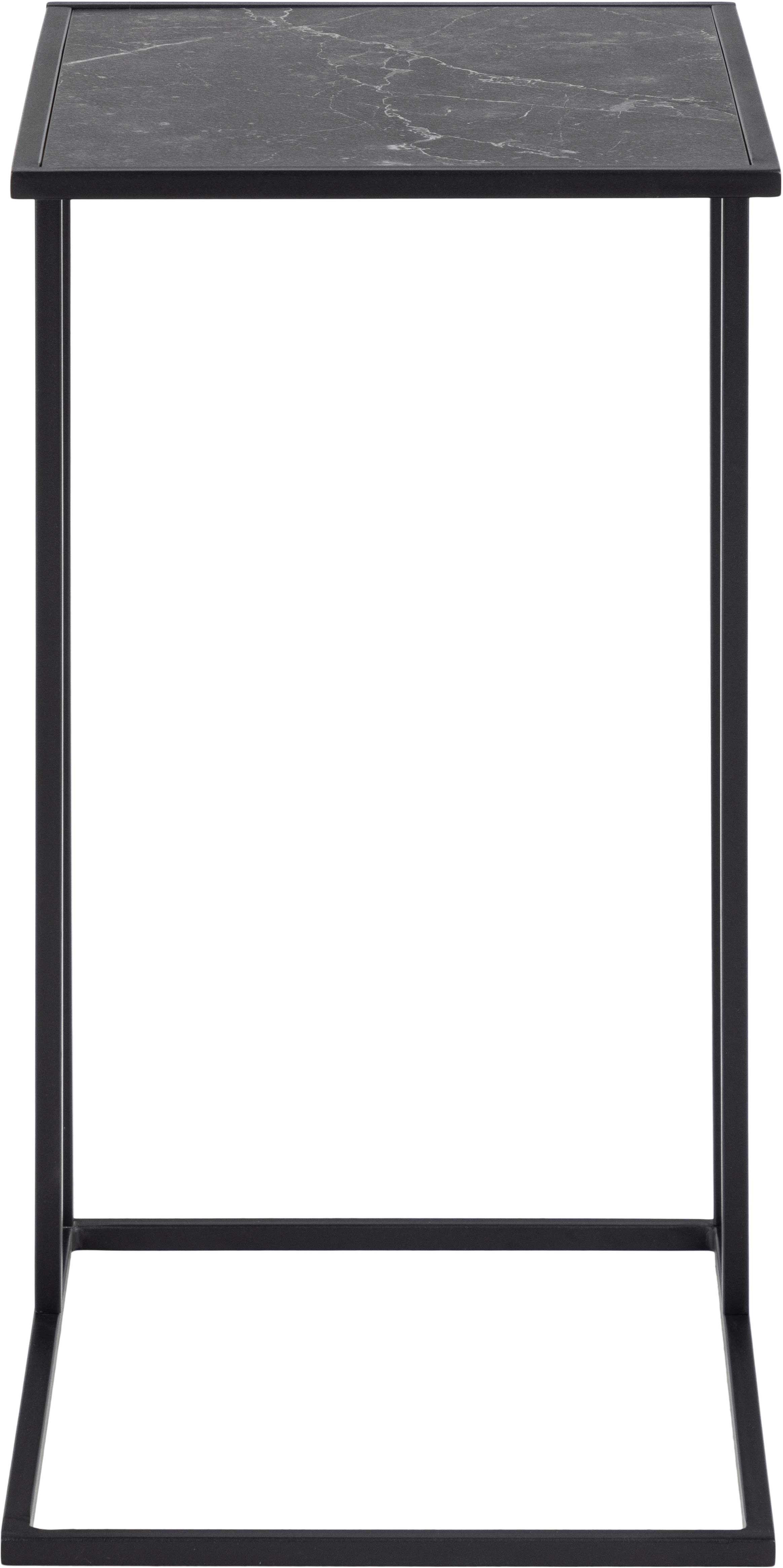 Table d'appoint Infinity 43x35 cm - marbre noir - Image 5
