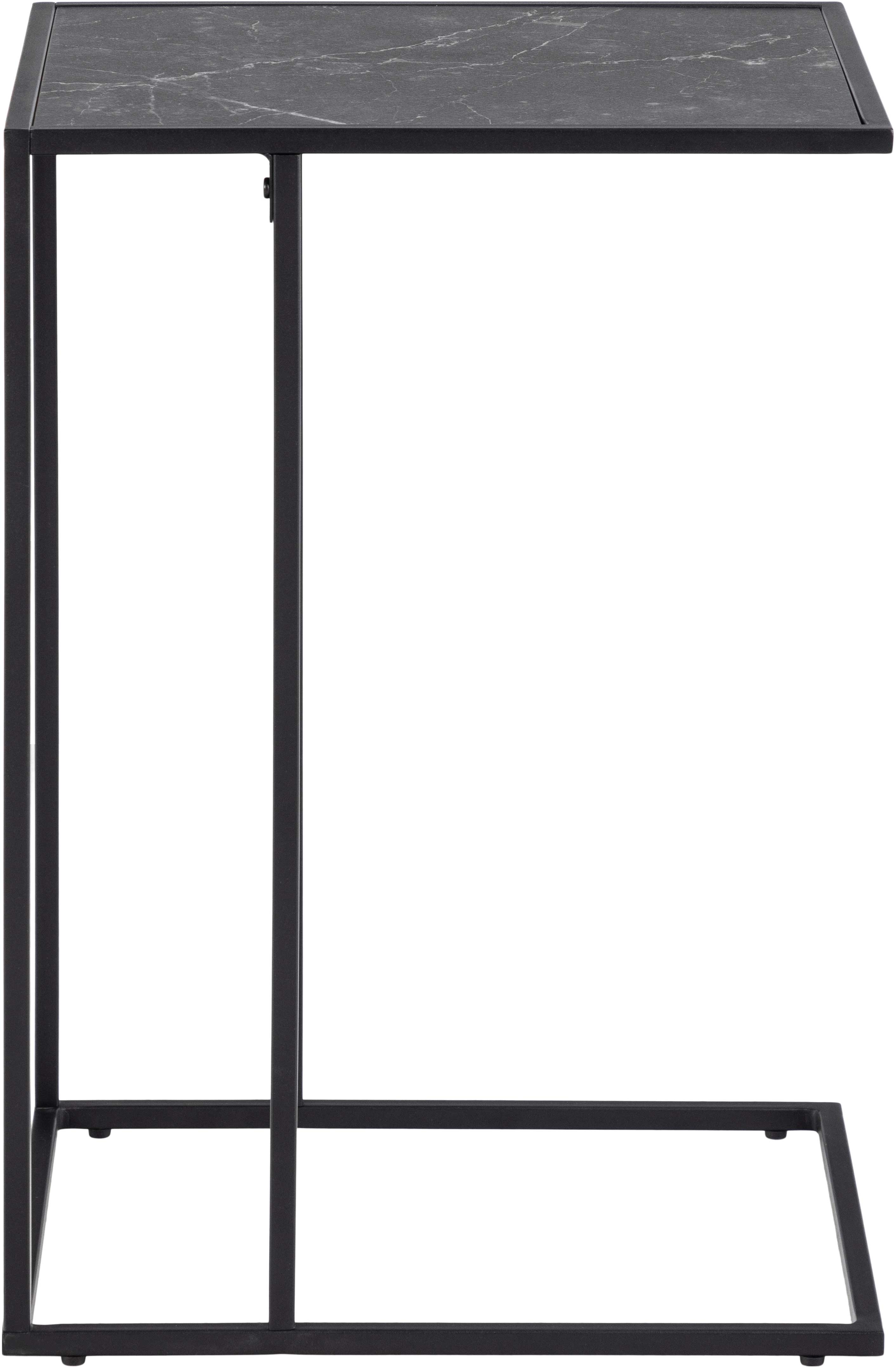 Table d'appoint Infinity 43x35 cm - marbre noir - Image 7