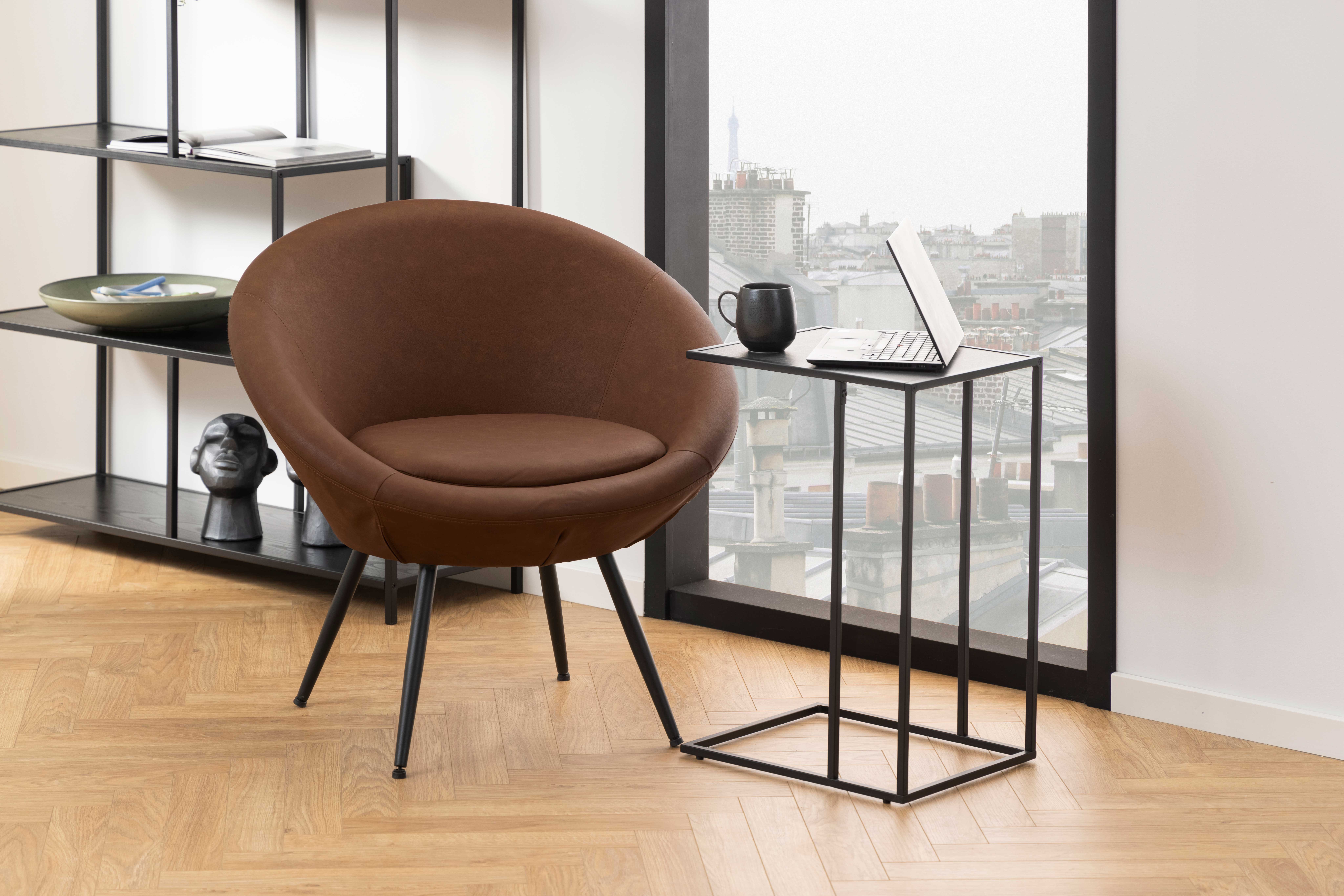 Table d'appoint Infinity 43x35 cm - marbre noir - Image 9