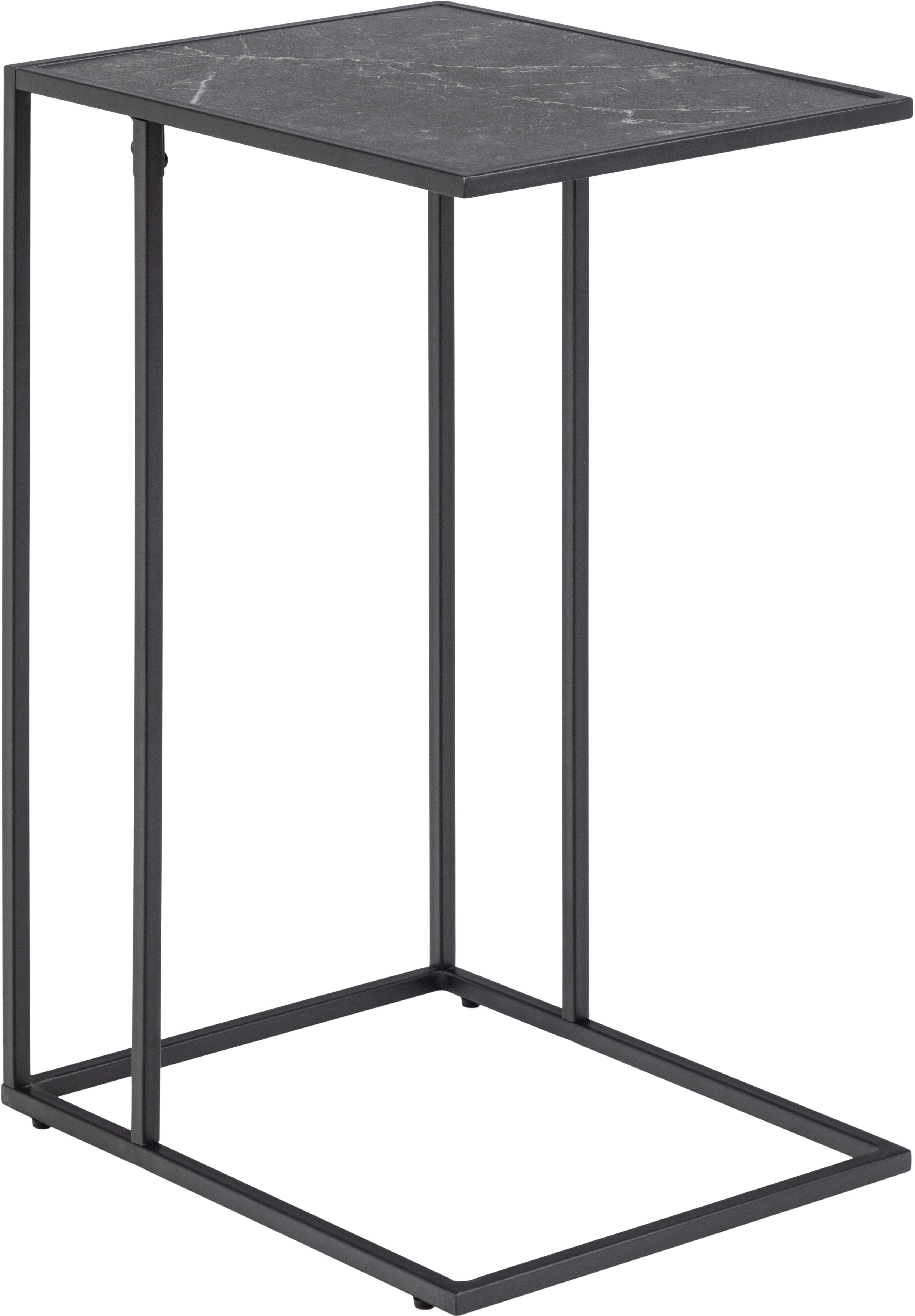 Table d'appoint Infinity 43x35 cm - marbre noir - Image 10