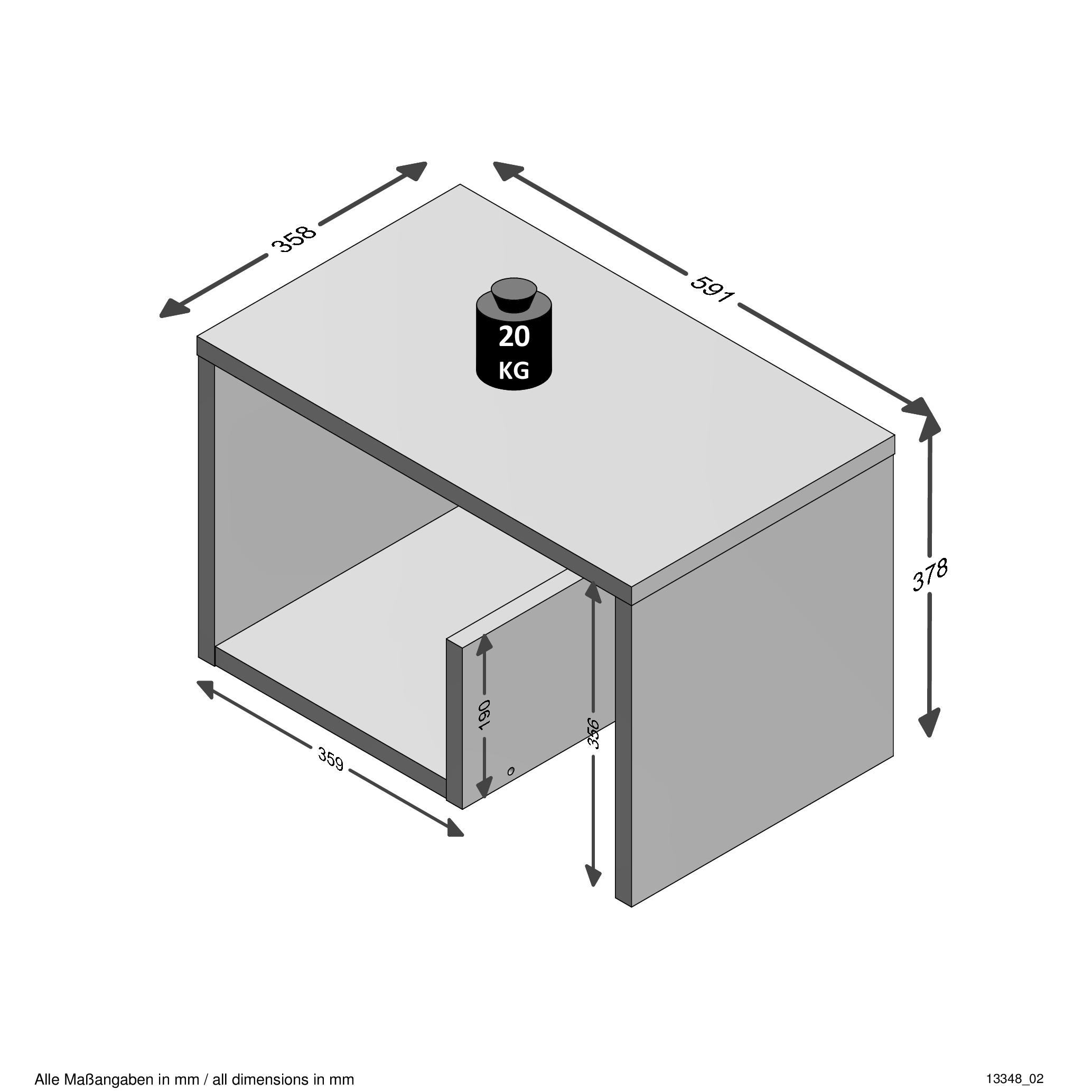 Table d'appoint Mike - chêne brun - Image 3