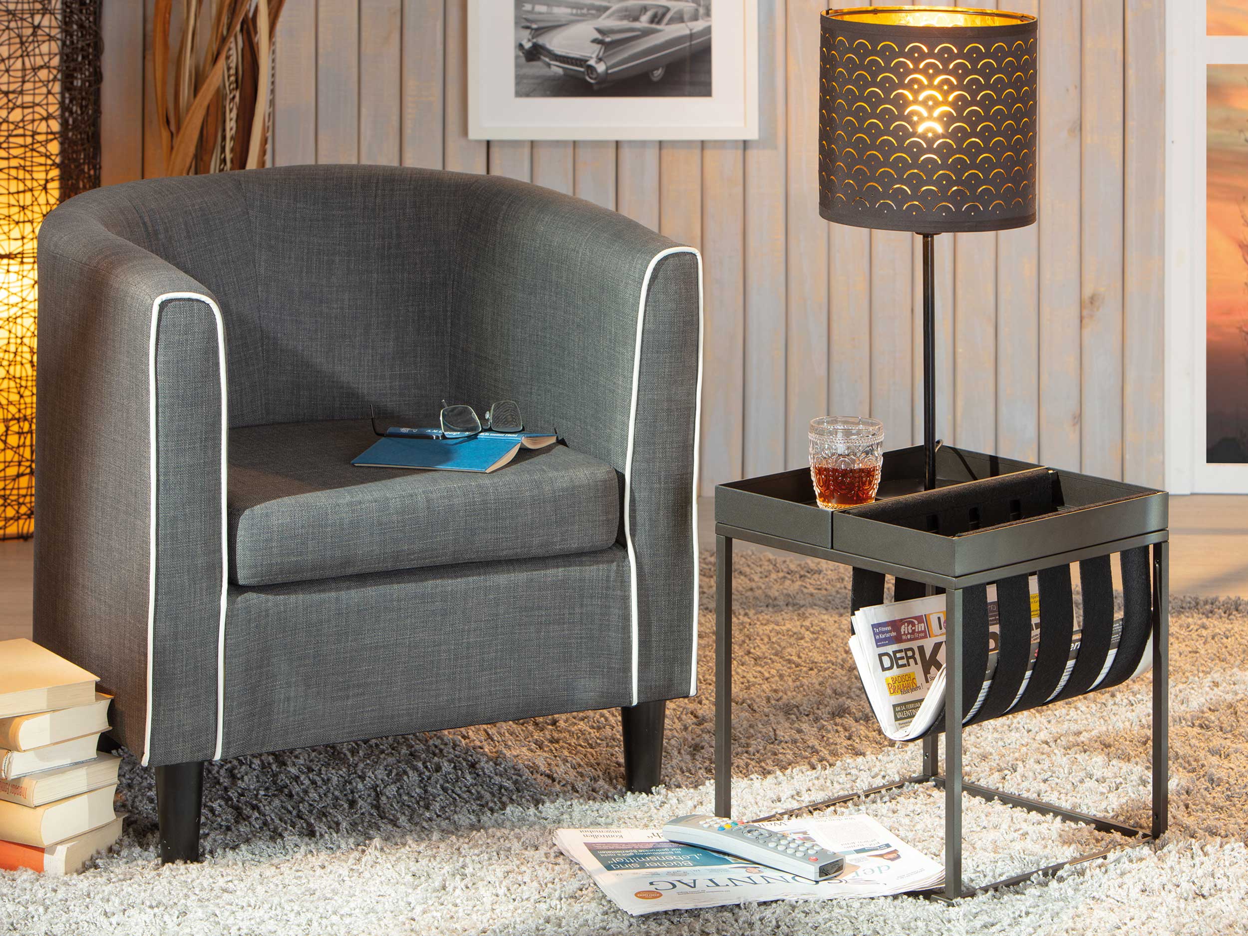 Table d'appoint Nubis 35x35 - anthracite - Image 2