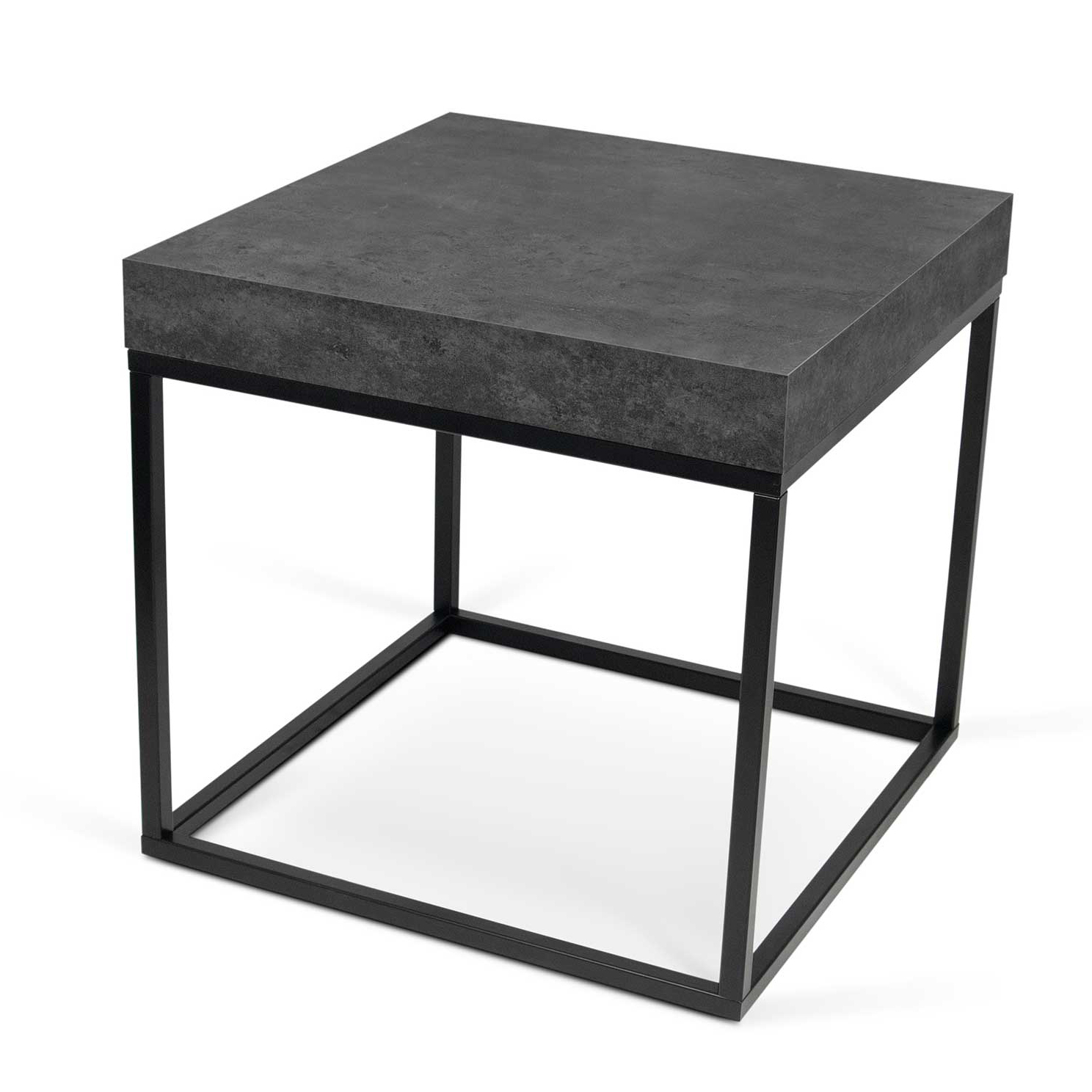 Table d'appoint Petra 55x55 industriel - béton/noir - Image 4