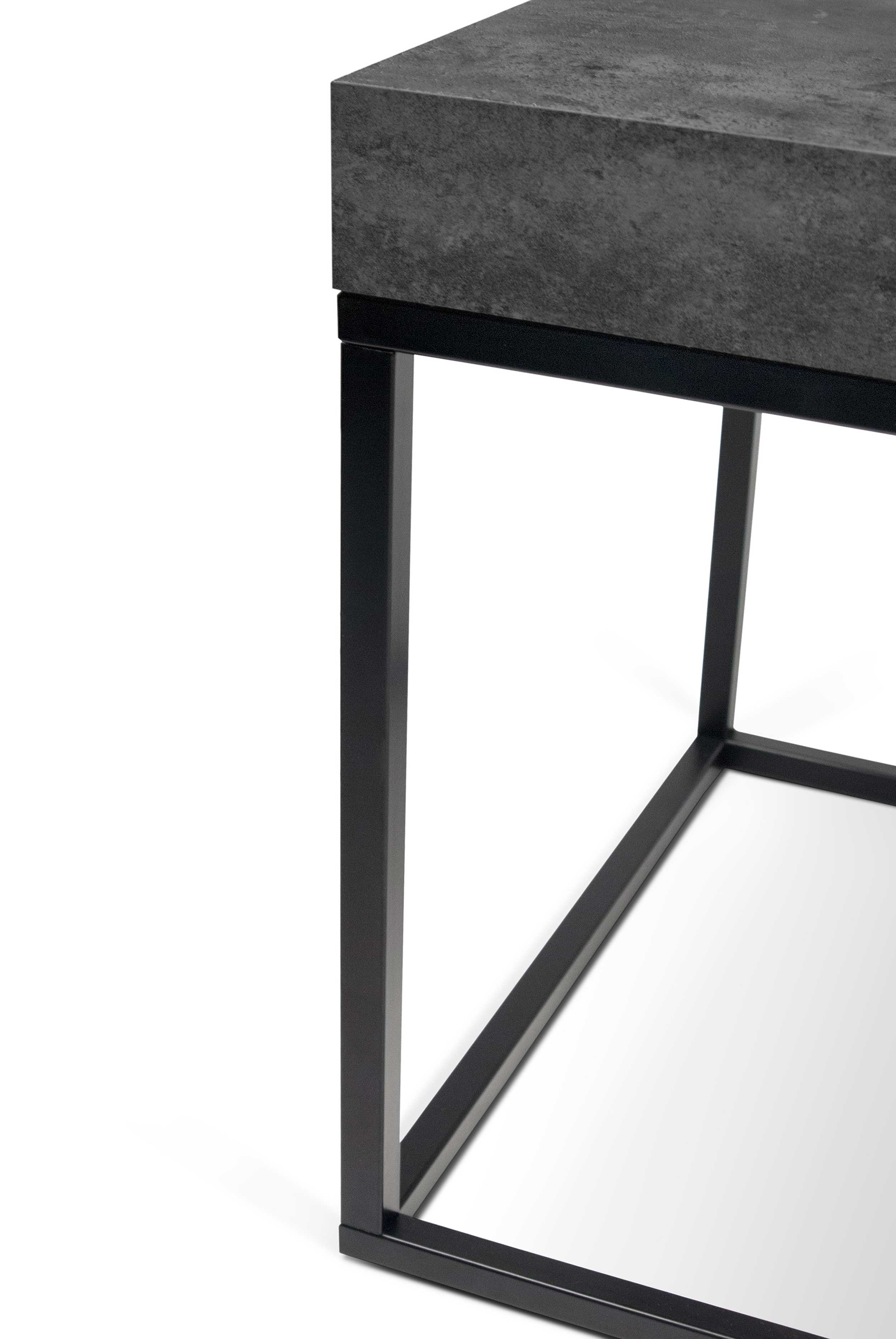 Table d'appoint Petra 55x55 industriel - béton/noir - Image 5