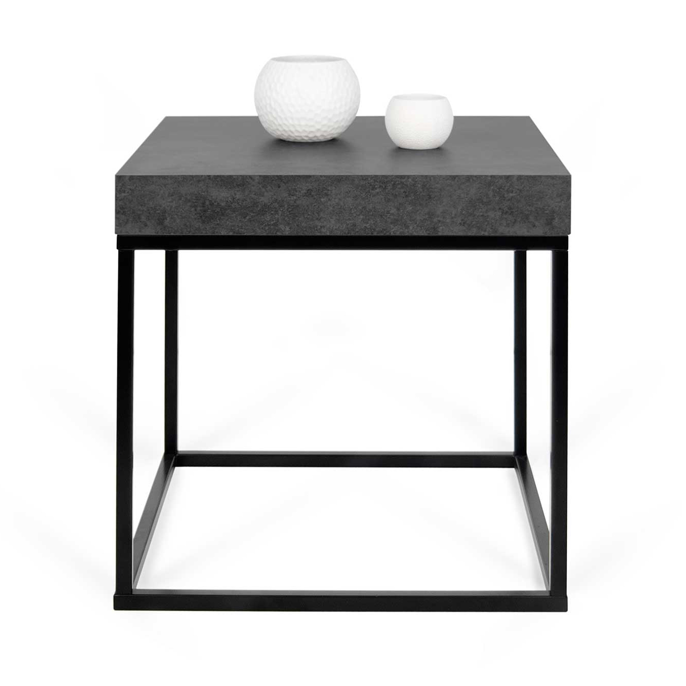 Table d'appoint Petra 55x55 industriel - béton/noir - Image 8