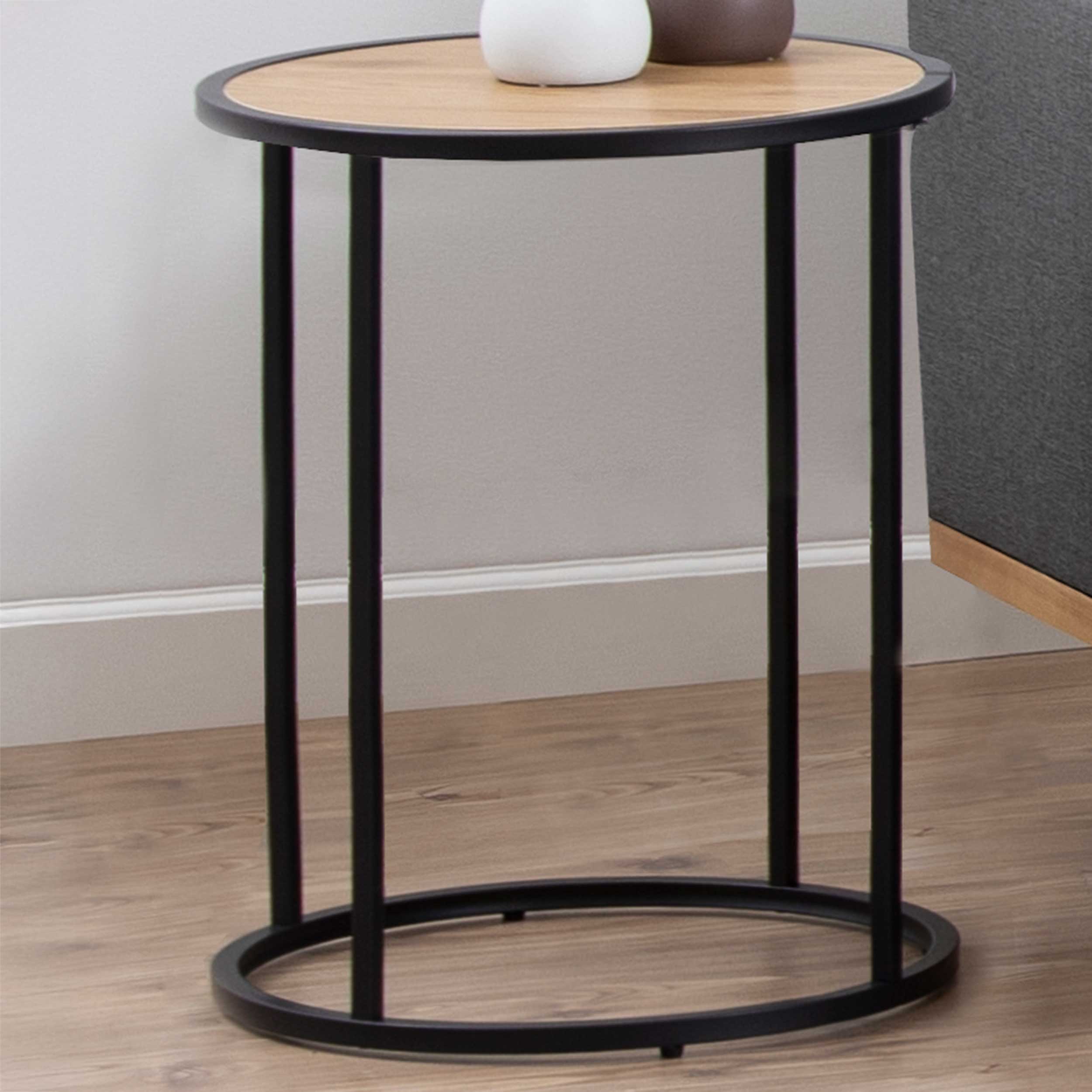 Table d'appoint Dover - noir/chêne sauvage