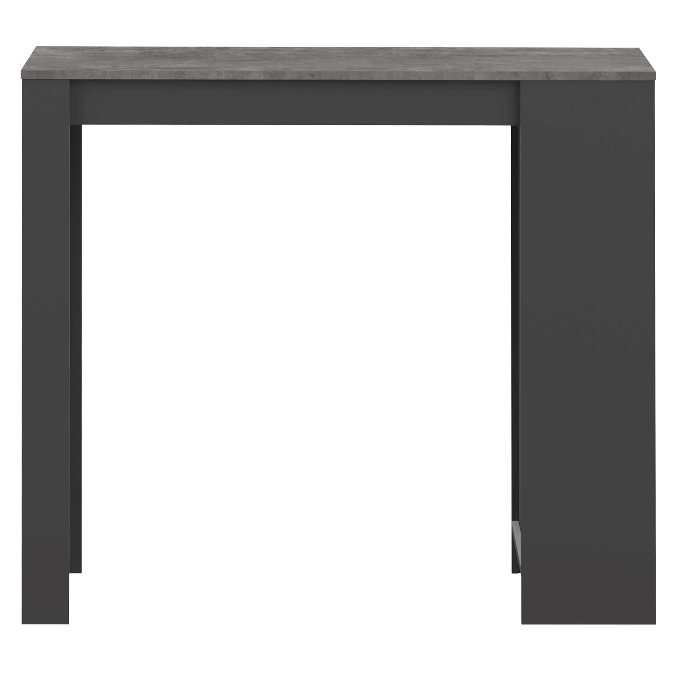 Table de bar Aravis 115x50 avec rangement - noir/béton - Image 5
