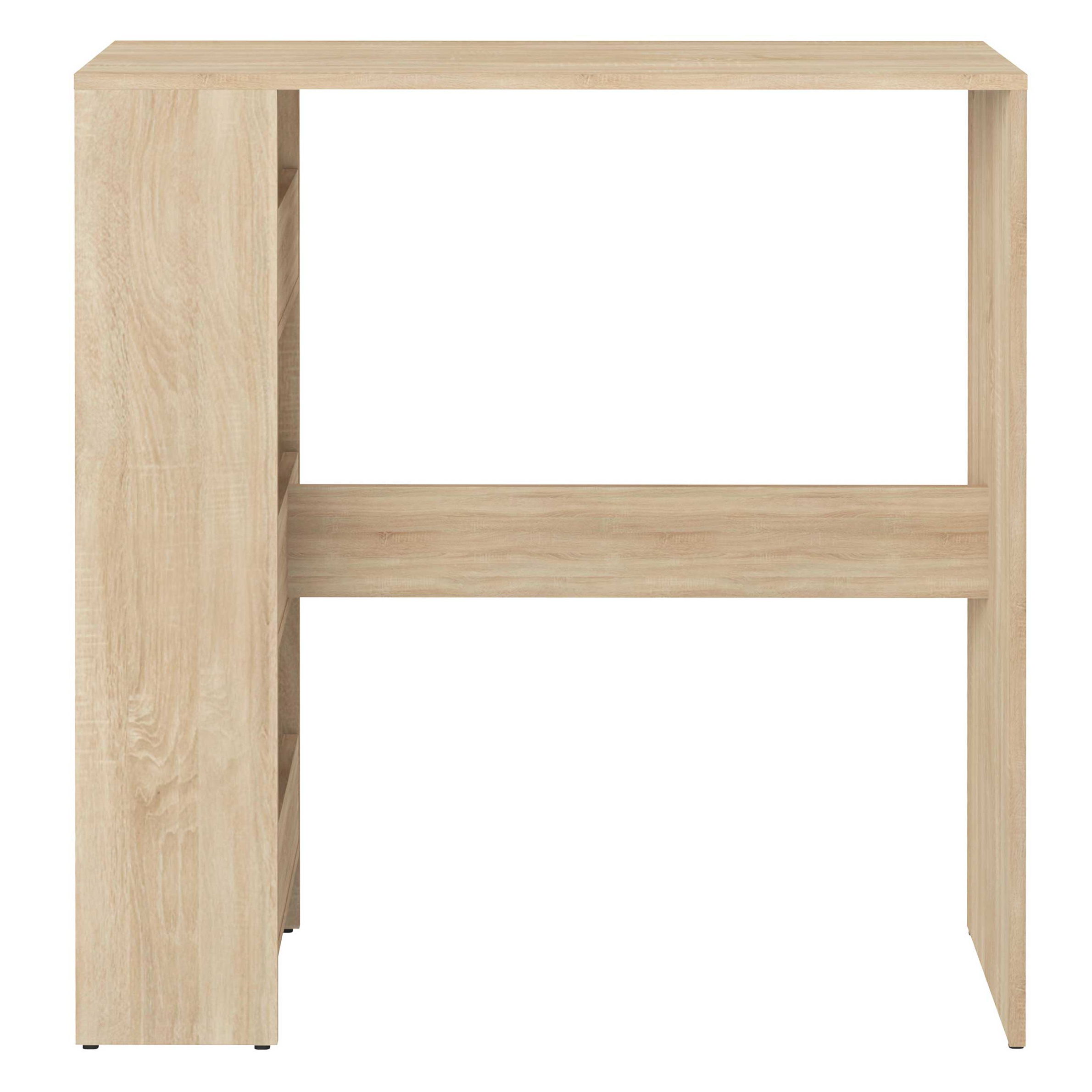 Table de bar Carnilla 94x40 avec rangement - chêne - Image 4