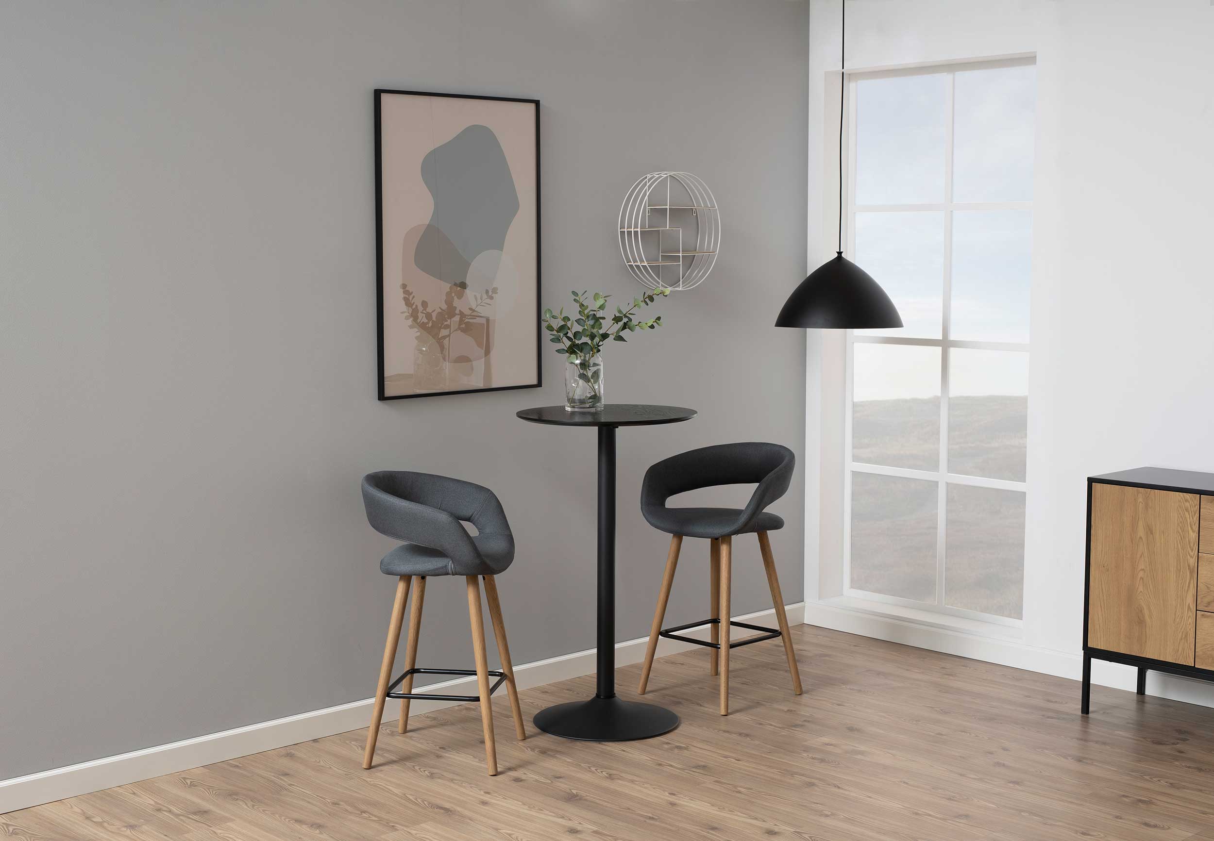 Table de bar Ibiza Ø60 - noir - Image 7