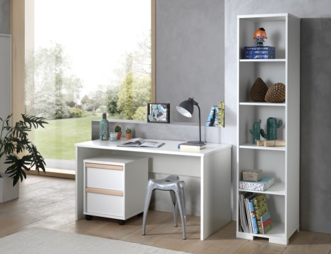 Table de bureau London 140cm - blanc - Image 2