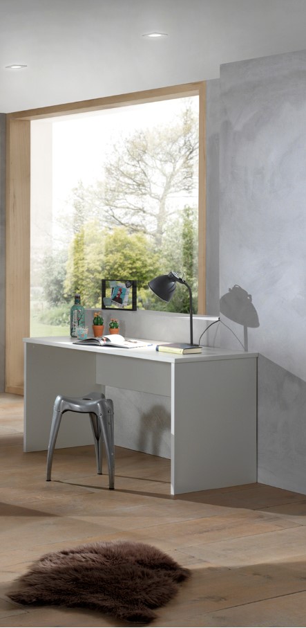 Table de bureau London 140cm - blanc - Image 7