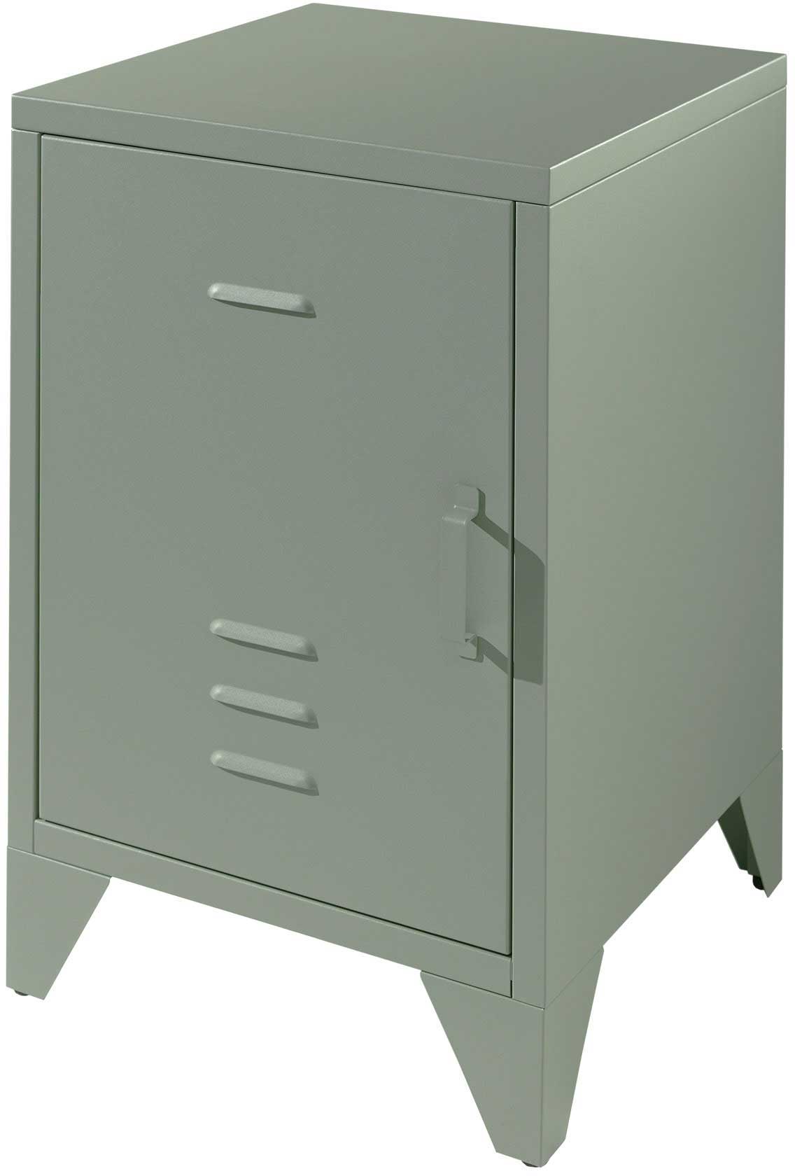 Table de chevet Bronxx Locker en métal  40x60 - vert olive mat - Image 4