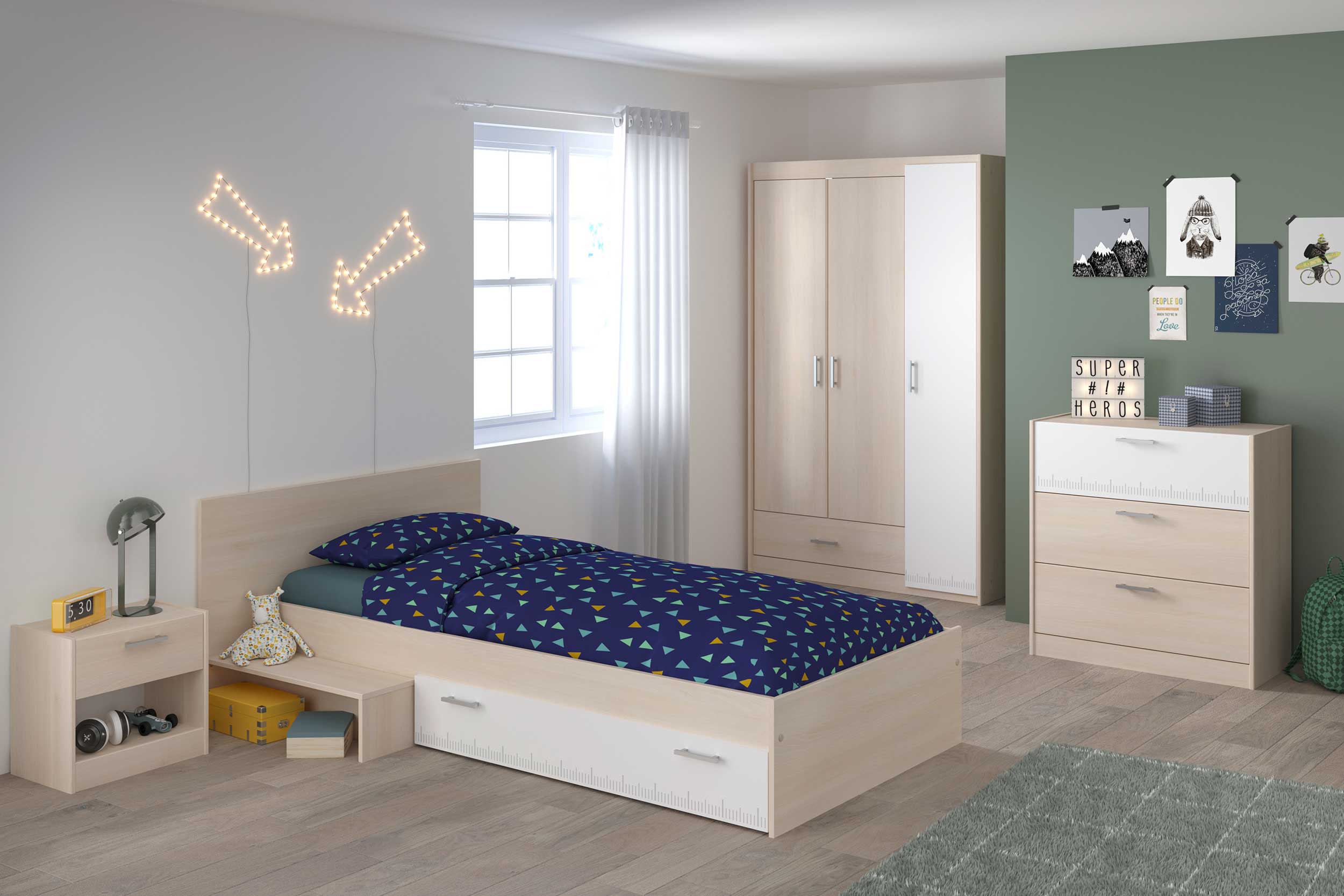 Table de chevet Carlos 1 tiroir - Image 5