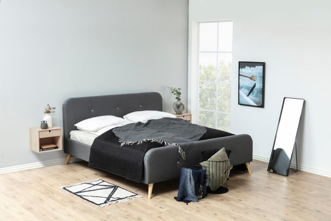 Table de chevet Cedro 37x32cm - chêne blanc - Image 2