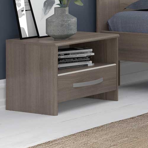 Table de chevet Evo avec tiroir - noyer