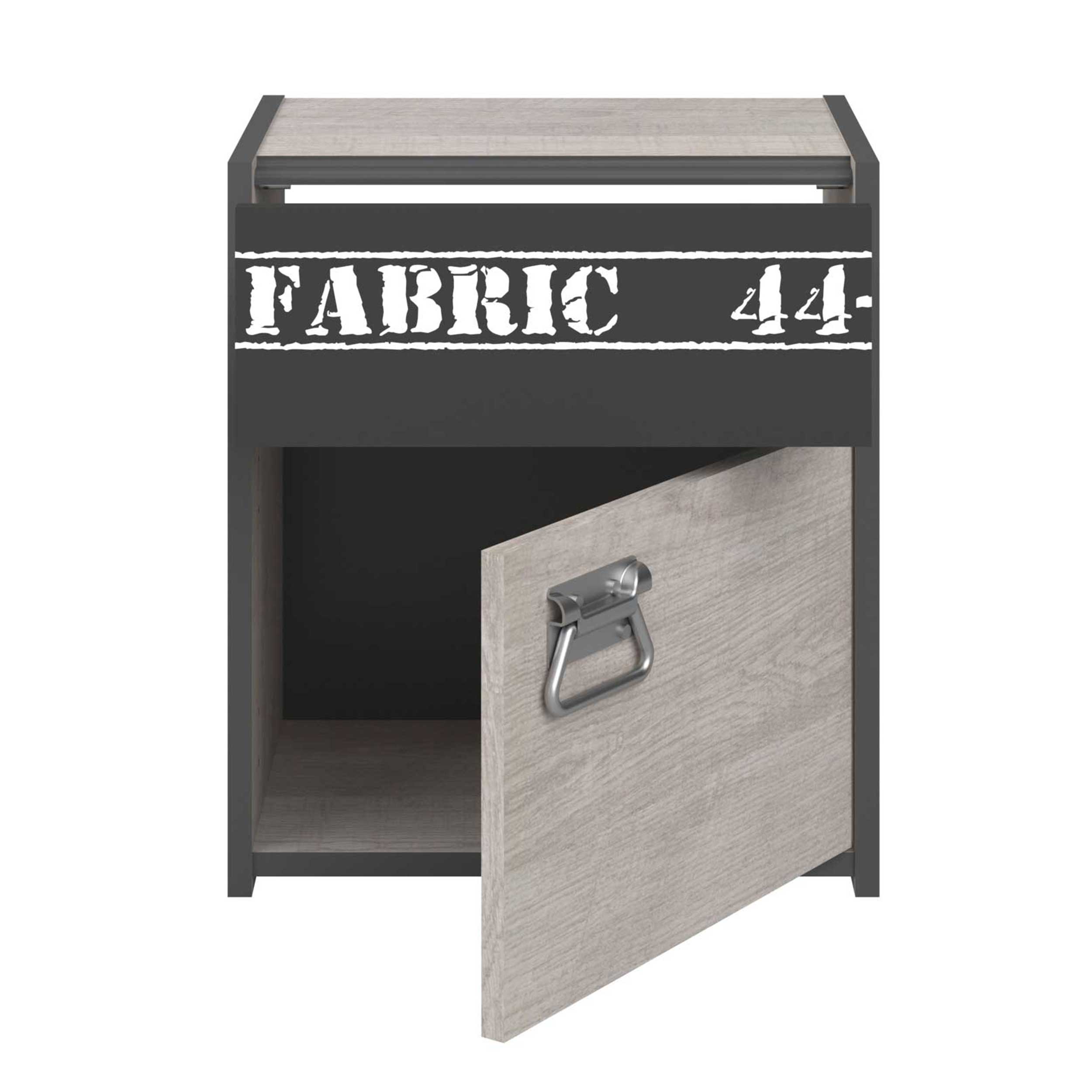 Table de chevet Fabien industriel - beige/gris - Image 12