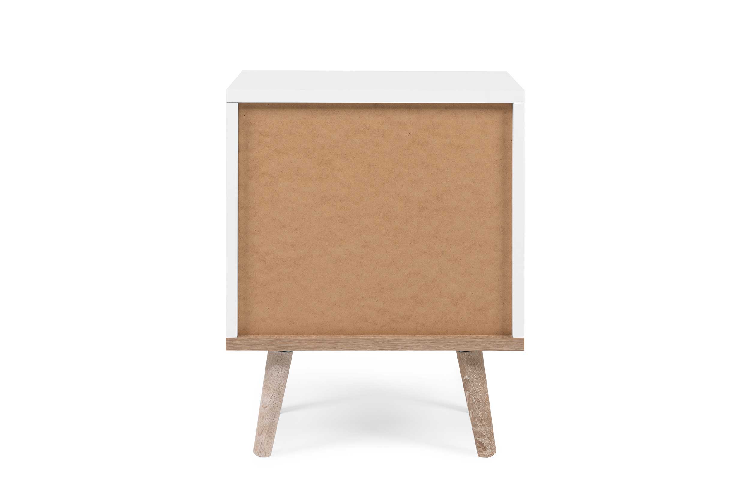 Table de chevet Göteborg 40cm 2 tiroirs - blanc - Image 2