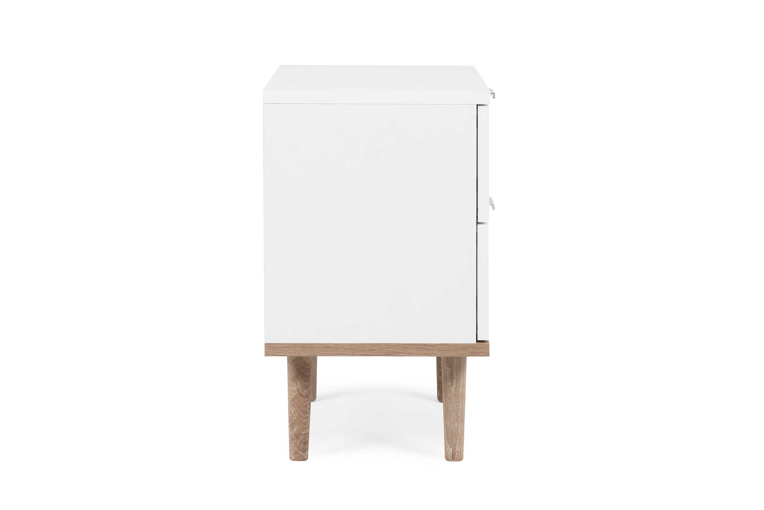 Table de chevet Göteborg 40cm 2 tiroirs - blanc - Image 4