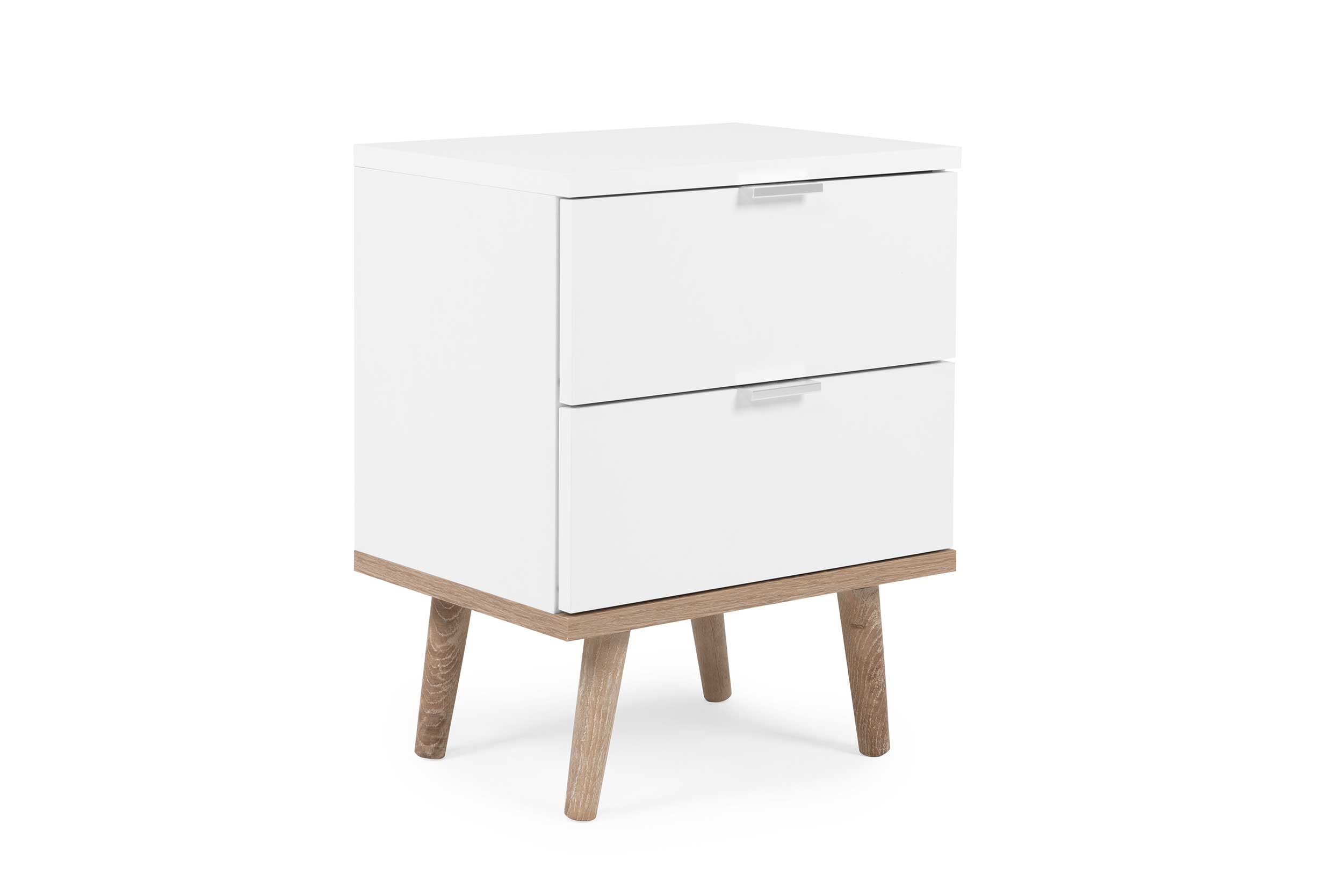 Table de chevet Göteborg 40cm 2 tiroirs - blanc - Image 5