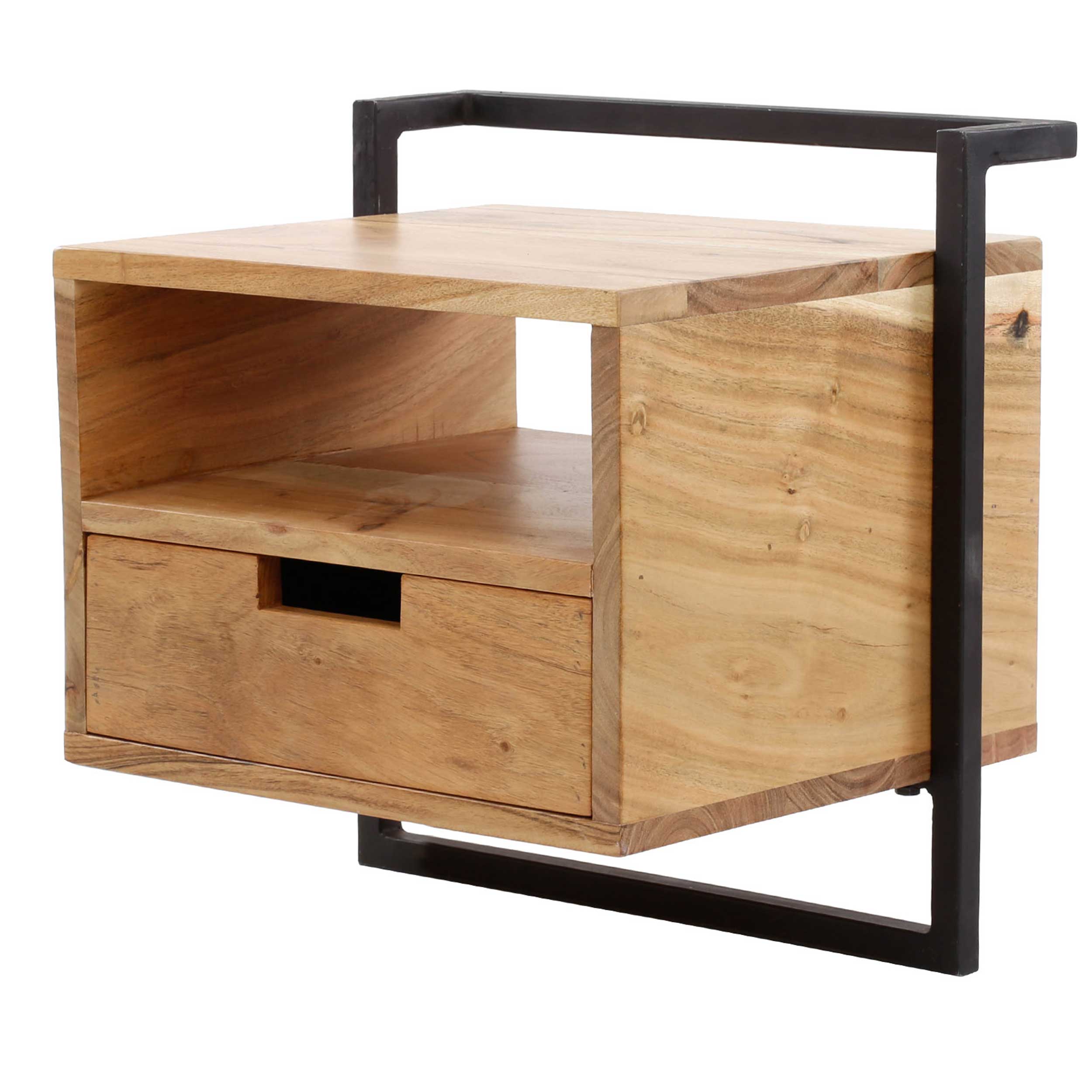 Table de chevet Irso 1 tiroir - bois d'acacia - Image 5