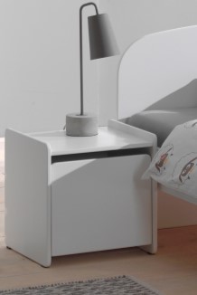 Table de chevet Kiddy avec espace de rangement - blanc - Image 6