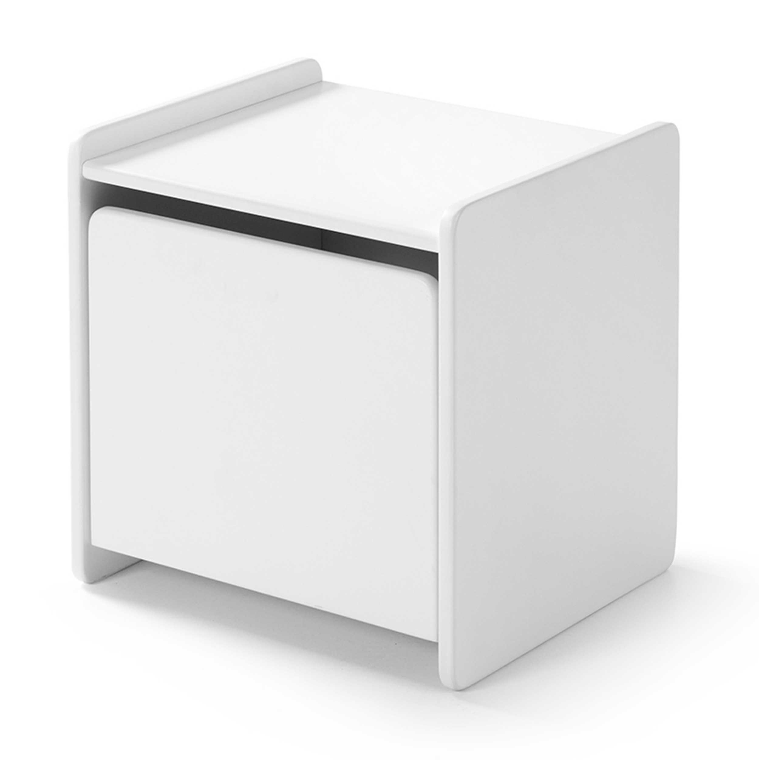 Table de chevet Kiddy avec espace de rangement - blanc - Image 9