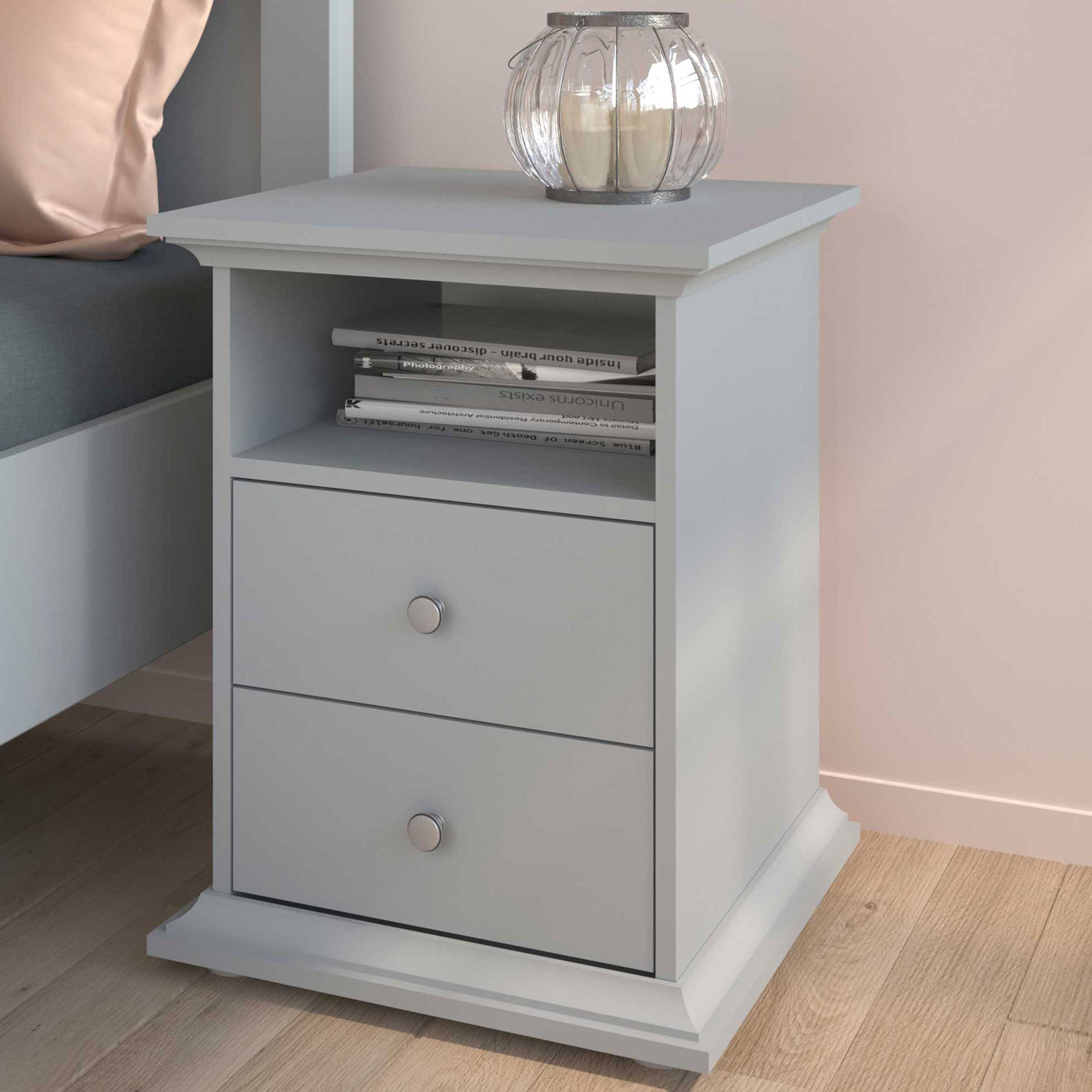 Table de chevet Morgane campagne - gris