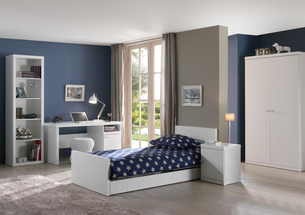 Table de chevet Robin avec porte - blanc - Image 4