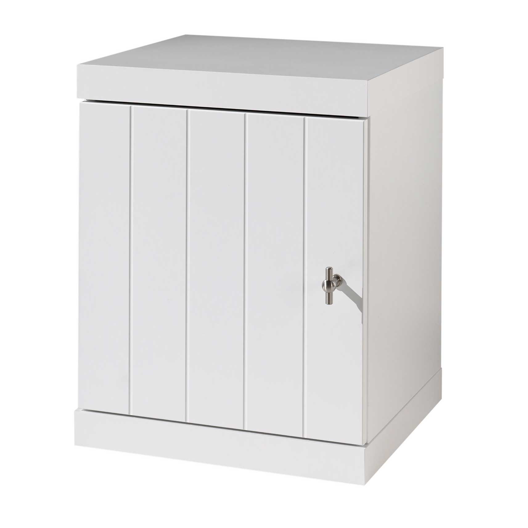 Table de chevet Robin avec porte - blanc