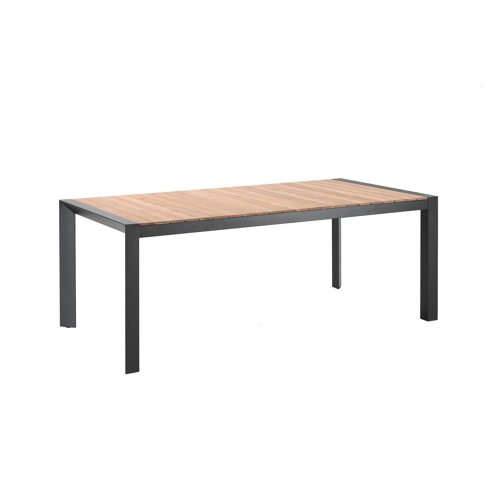 Table de jardin August - noir/teck