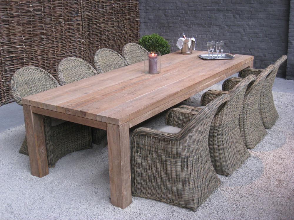 Table de jardin Darwin 300x110 - teck - Image 2