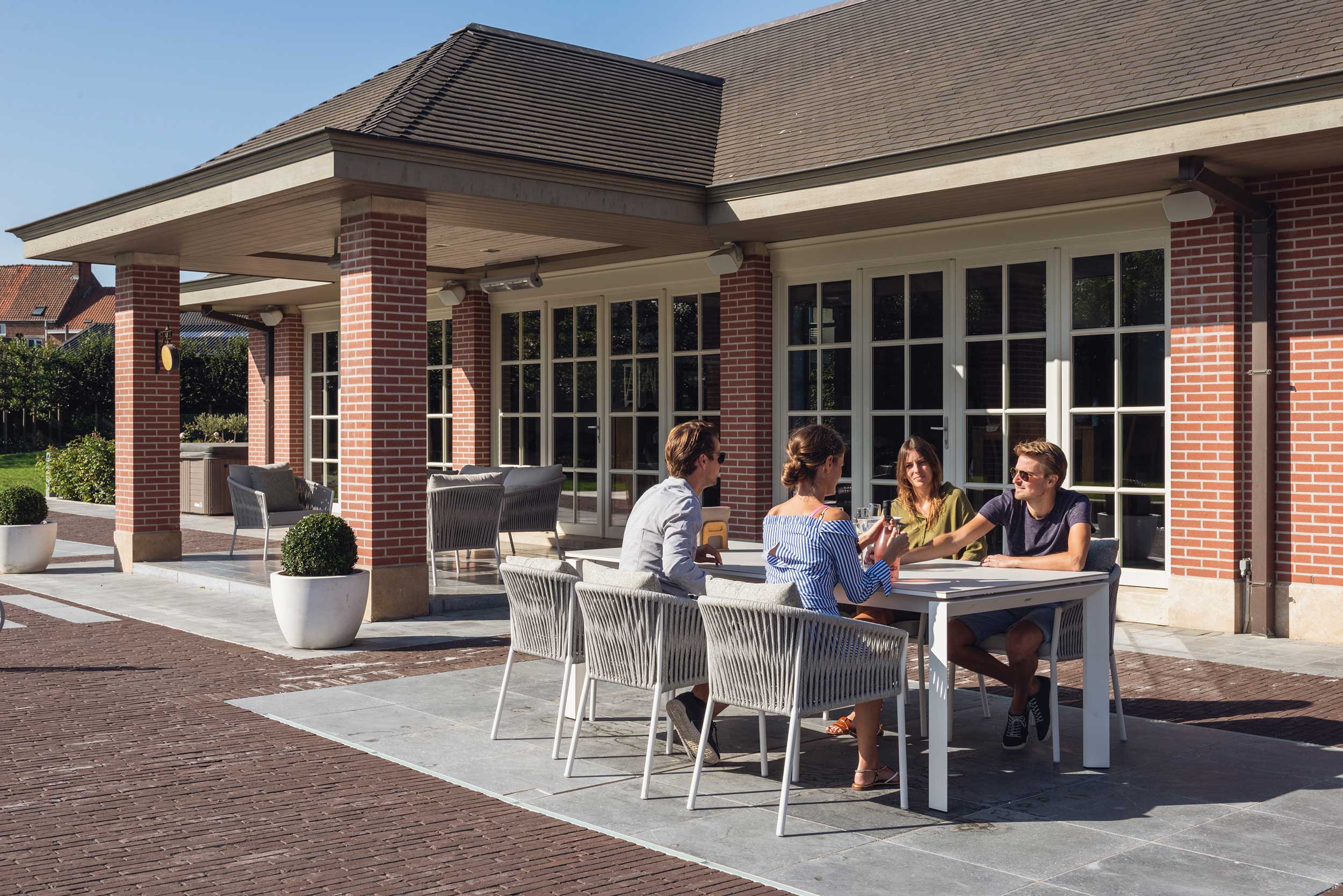 Table de jardin extensible Bettini 180/240 - blanc - Image 4