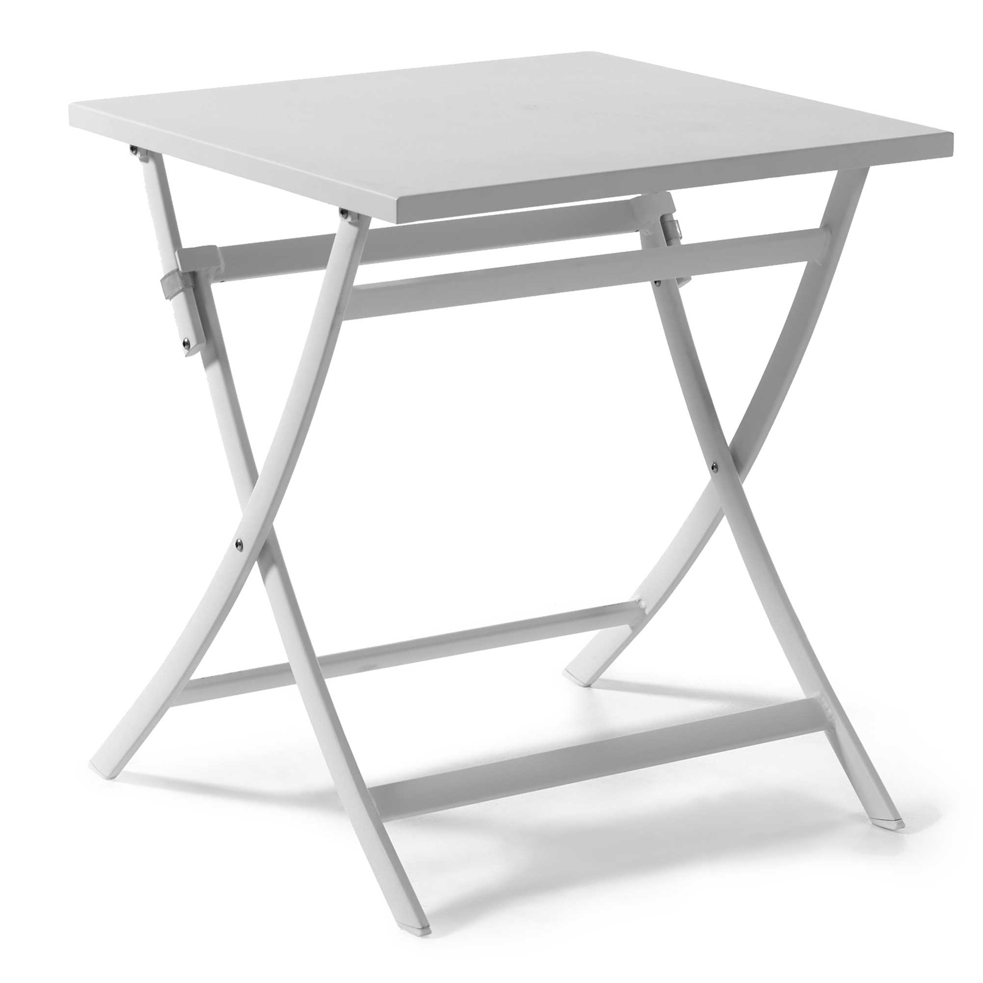 Table de jardin pliable Grasse 70x70 - blanc