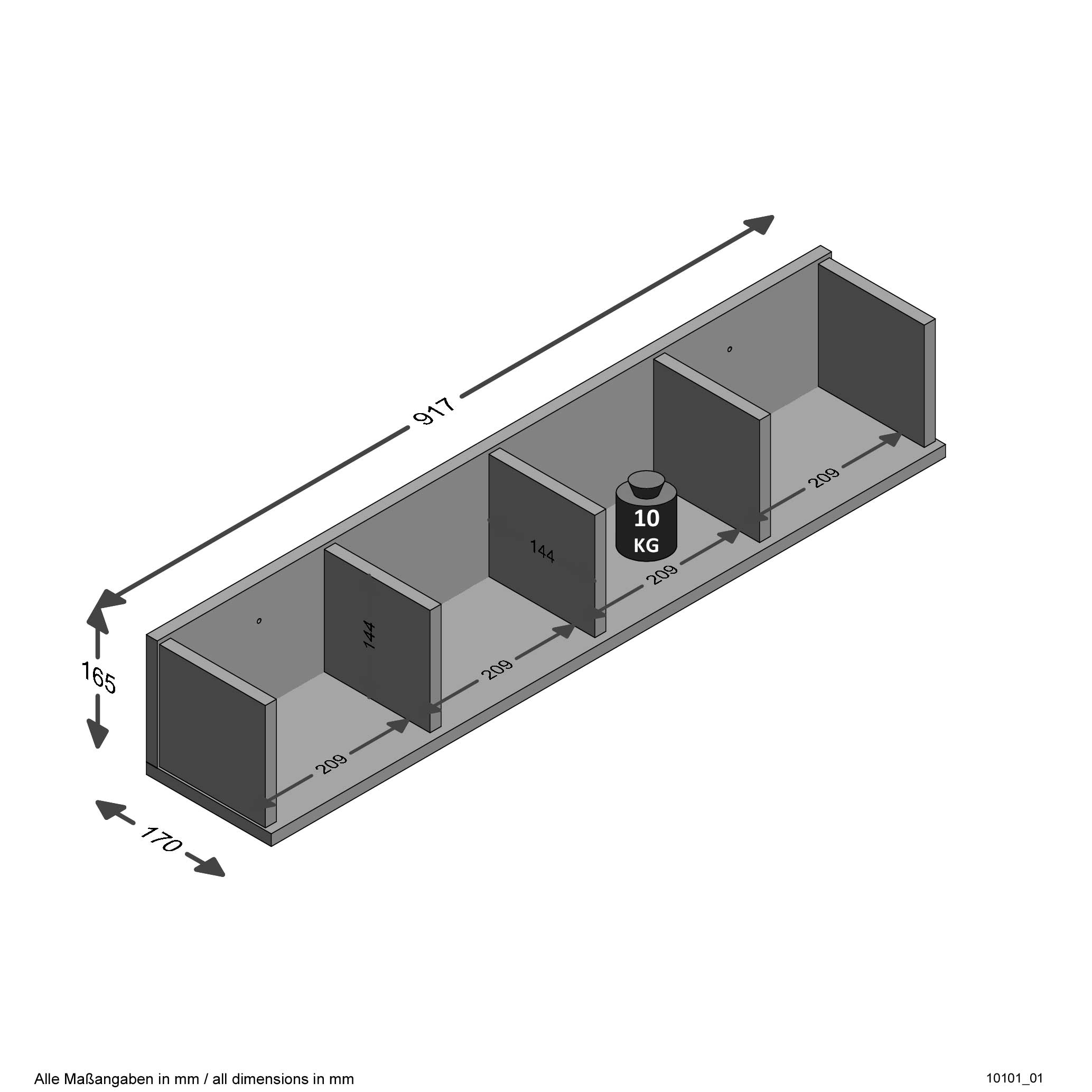 Tablette murale Donna - blanc - Image 3
