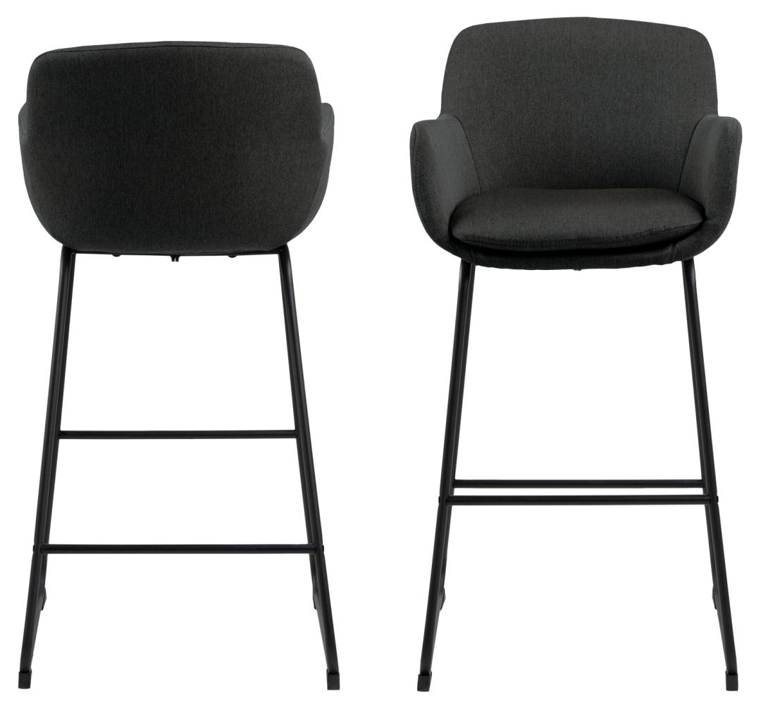 Tabouret de bar Lei - gris foncé/noir - Image 8