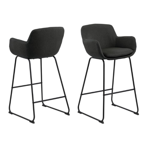 Tabouret de bar Lei - gris foncé/noir - Image 10