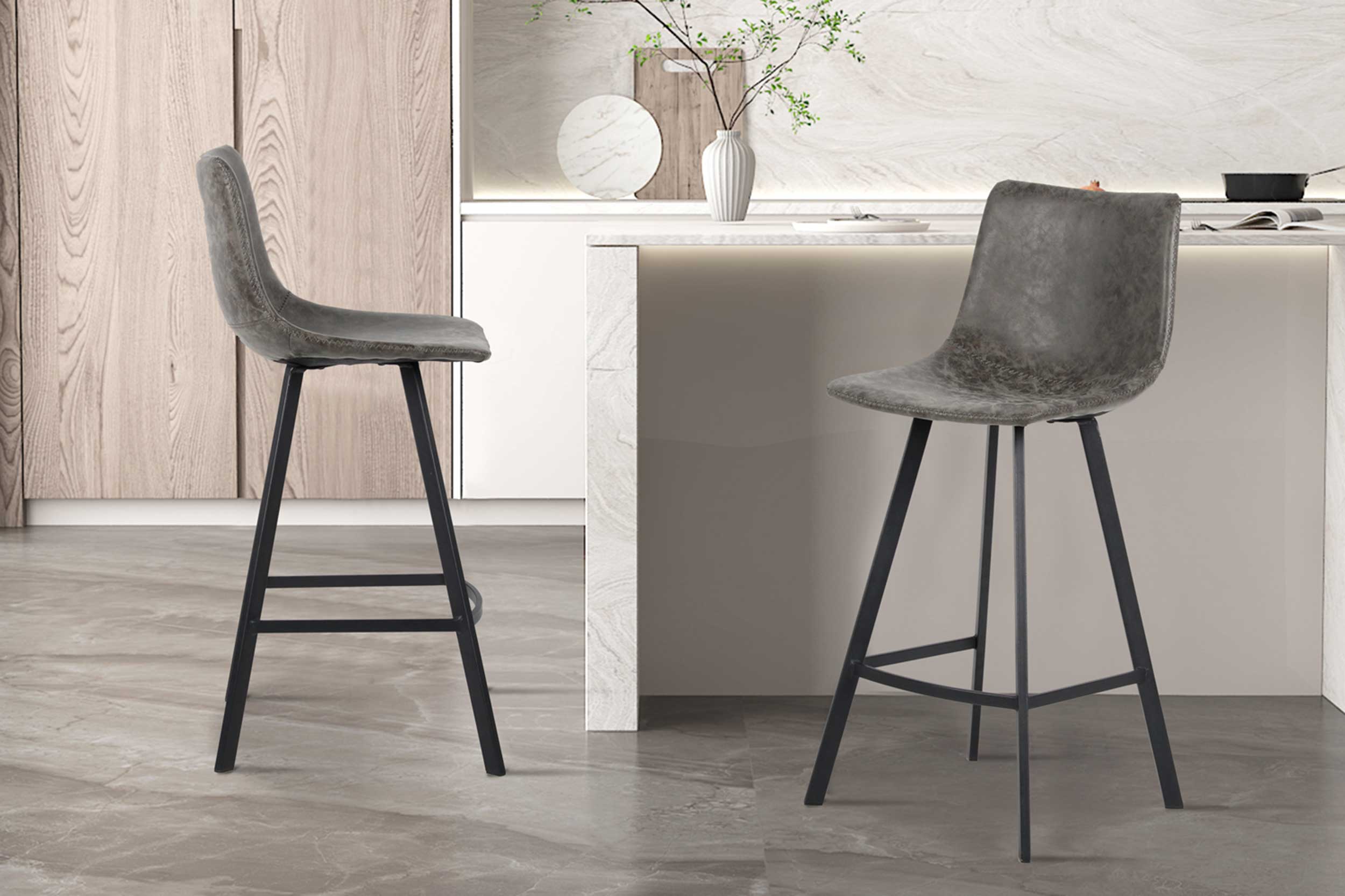 Tabouret de bar Ozan 68cm - gris - Image 7
