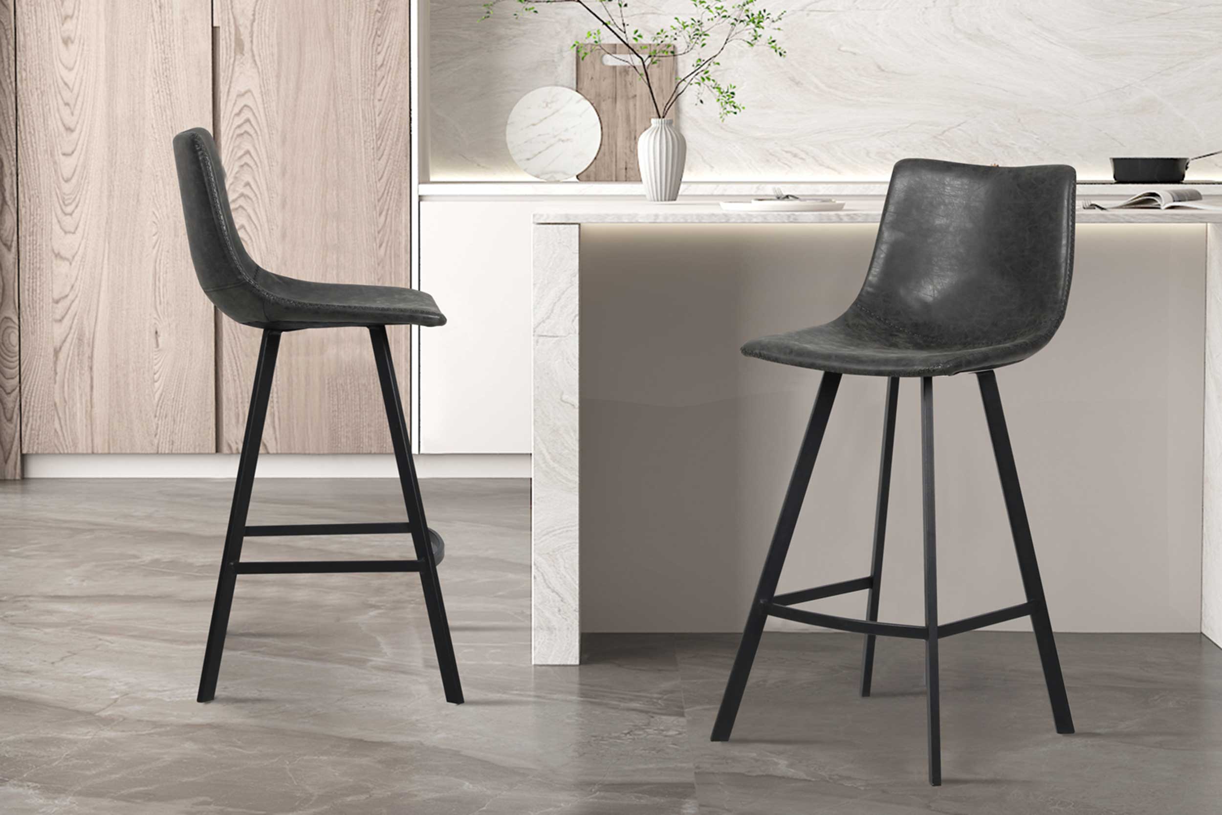 Tabouret de bar Ozan 68cm - noir - Image 7