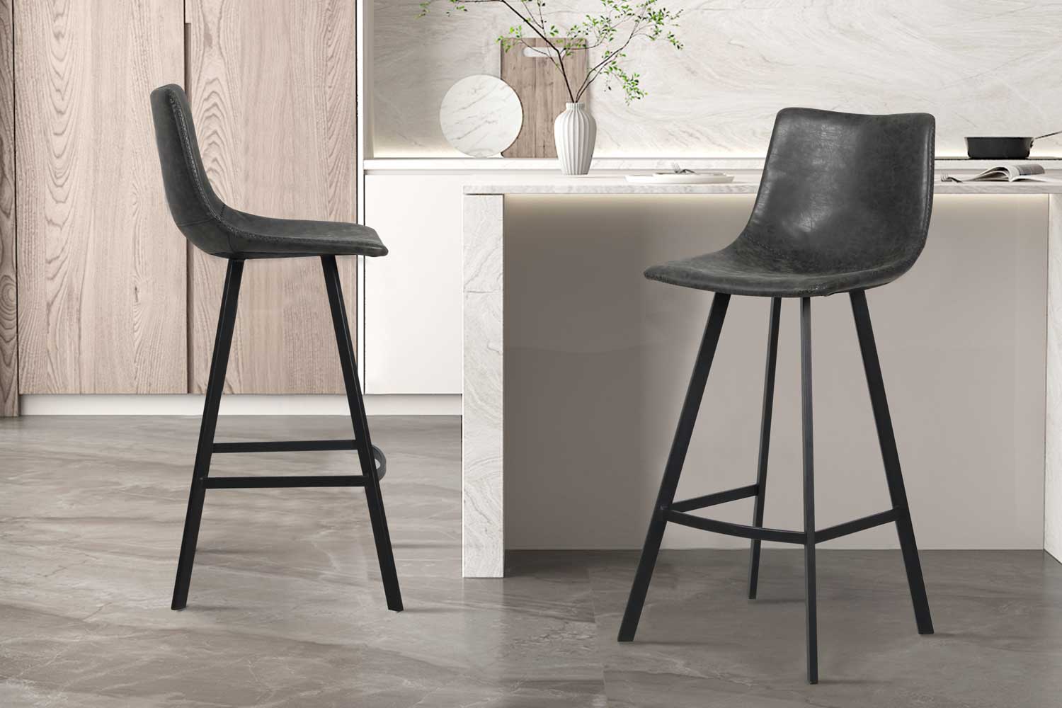 Tabouret de bar Ozan 78cm - noir - Image 6