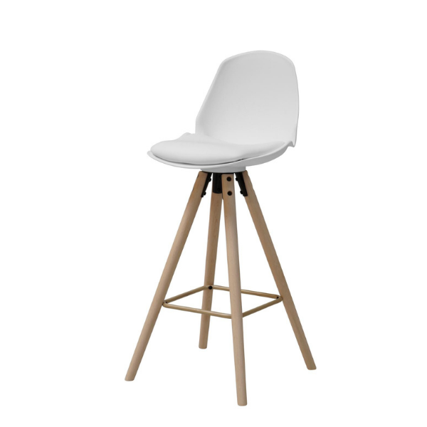 Tabouret de bar Sammy - blanc/beige - Image 5