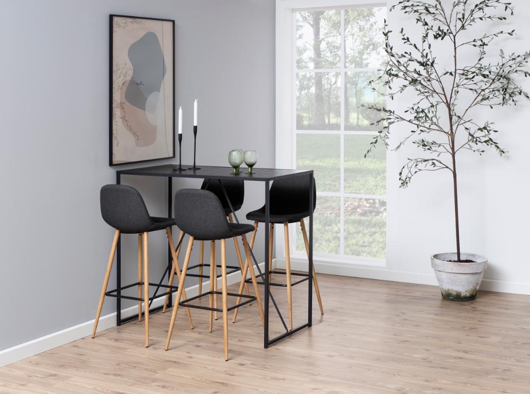 Tabouret de bar Wilhelm - gris foncé/chêne - Image 2