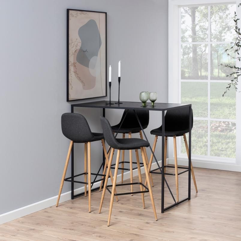 Tabouret de bar Wilhelm - gris foncé/chêne - Image 3