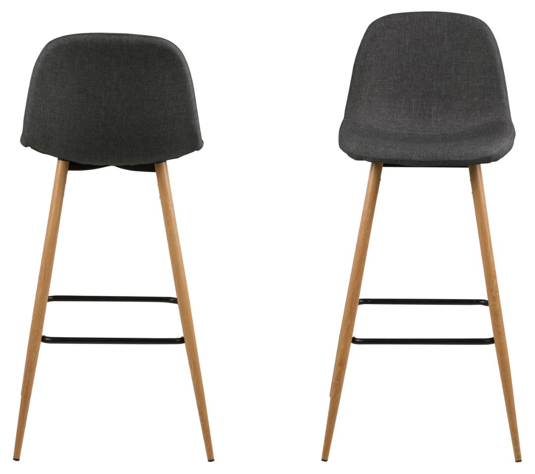 Tabouret de bar Wilhelm - gris foncé/chêne - Image 5